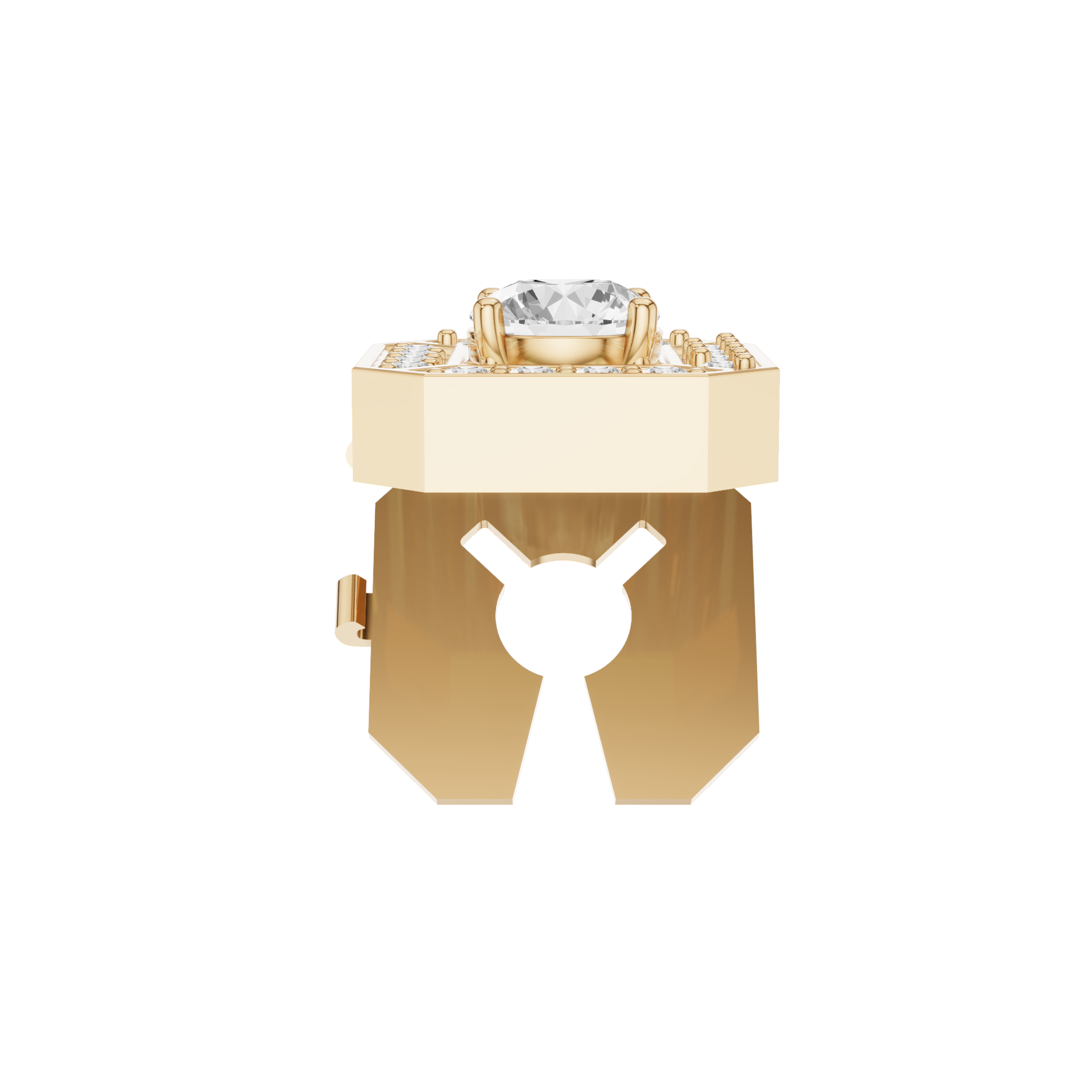 Hexagon Diamond Cufflink