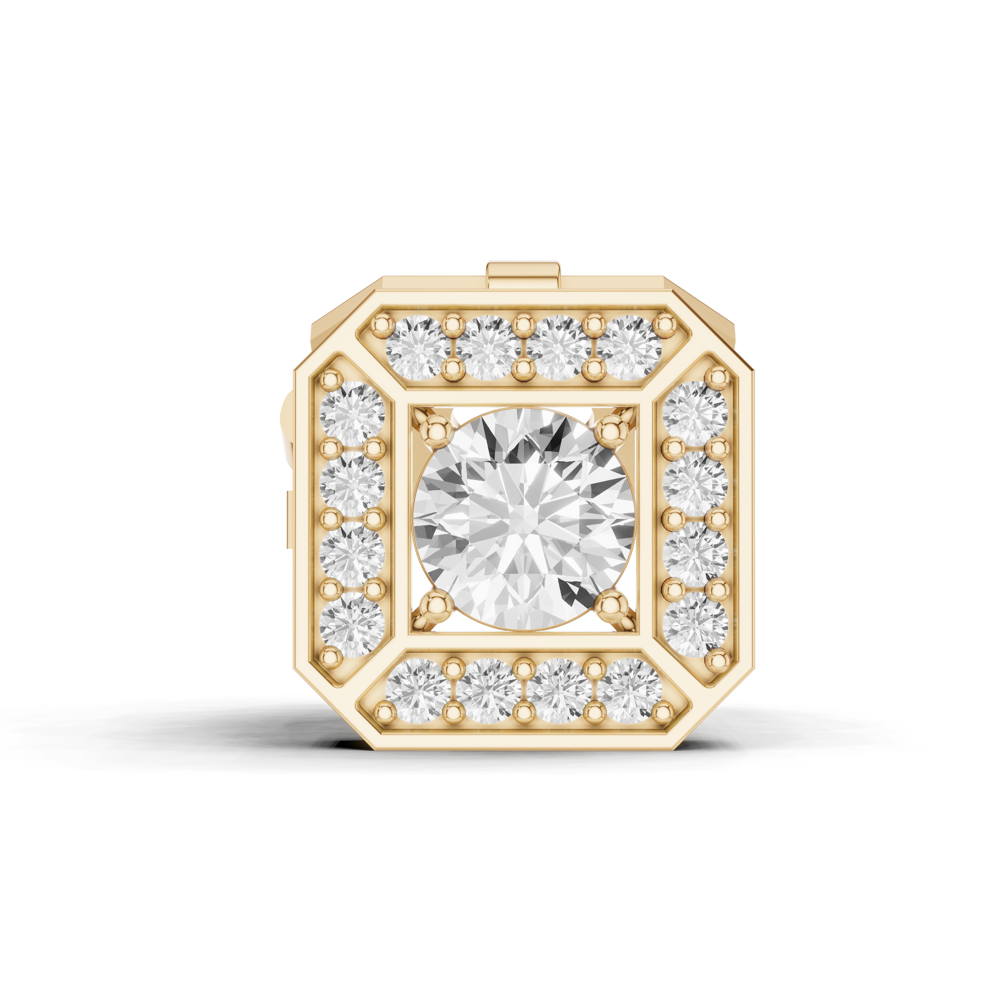Hexagon Diamond Cufflink