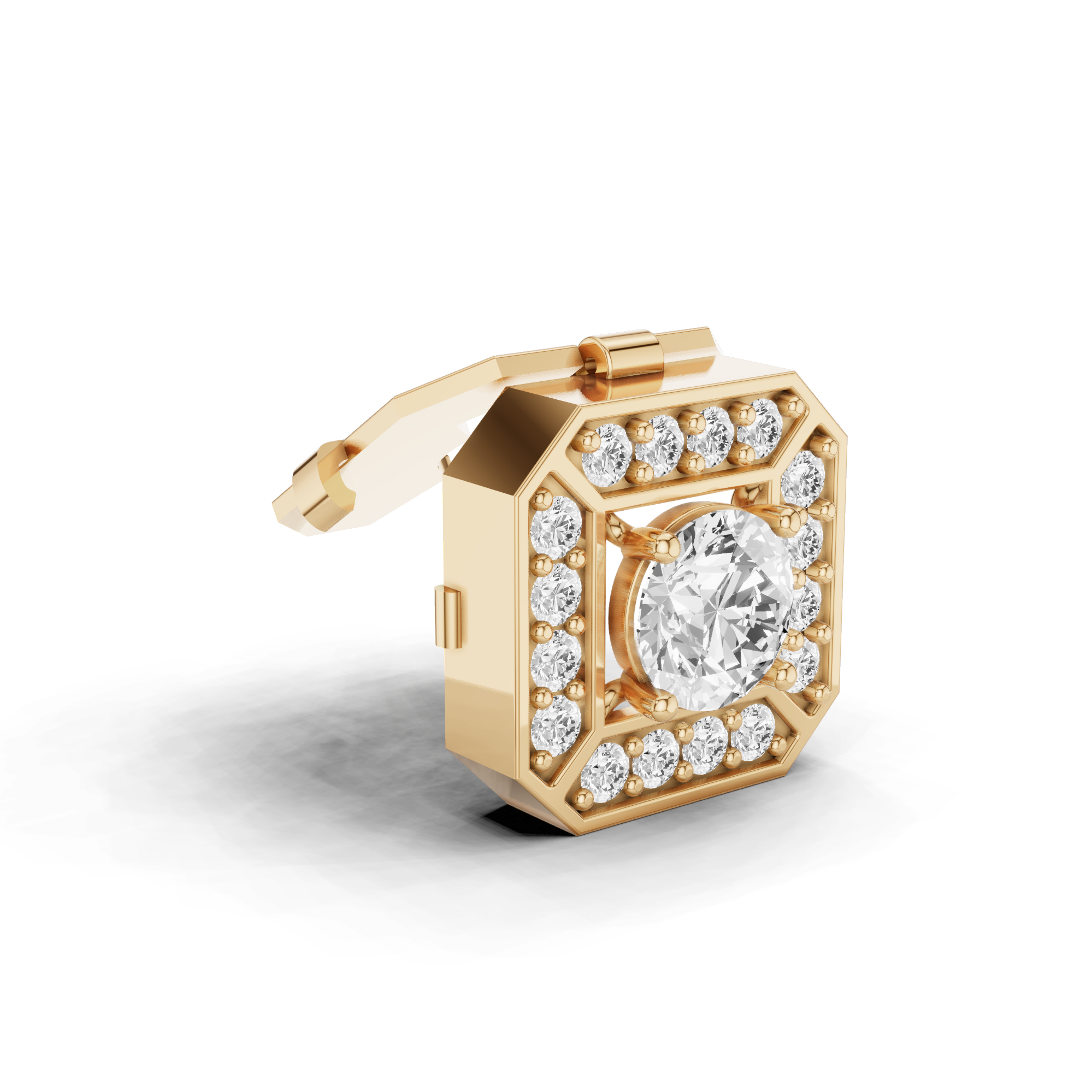 Hexagon Diamond Cufflink