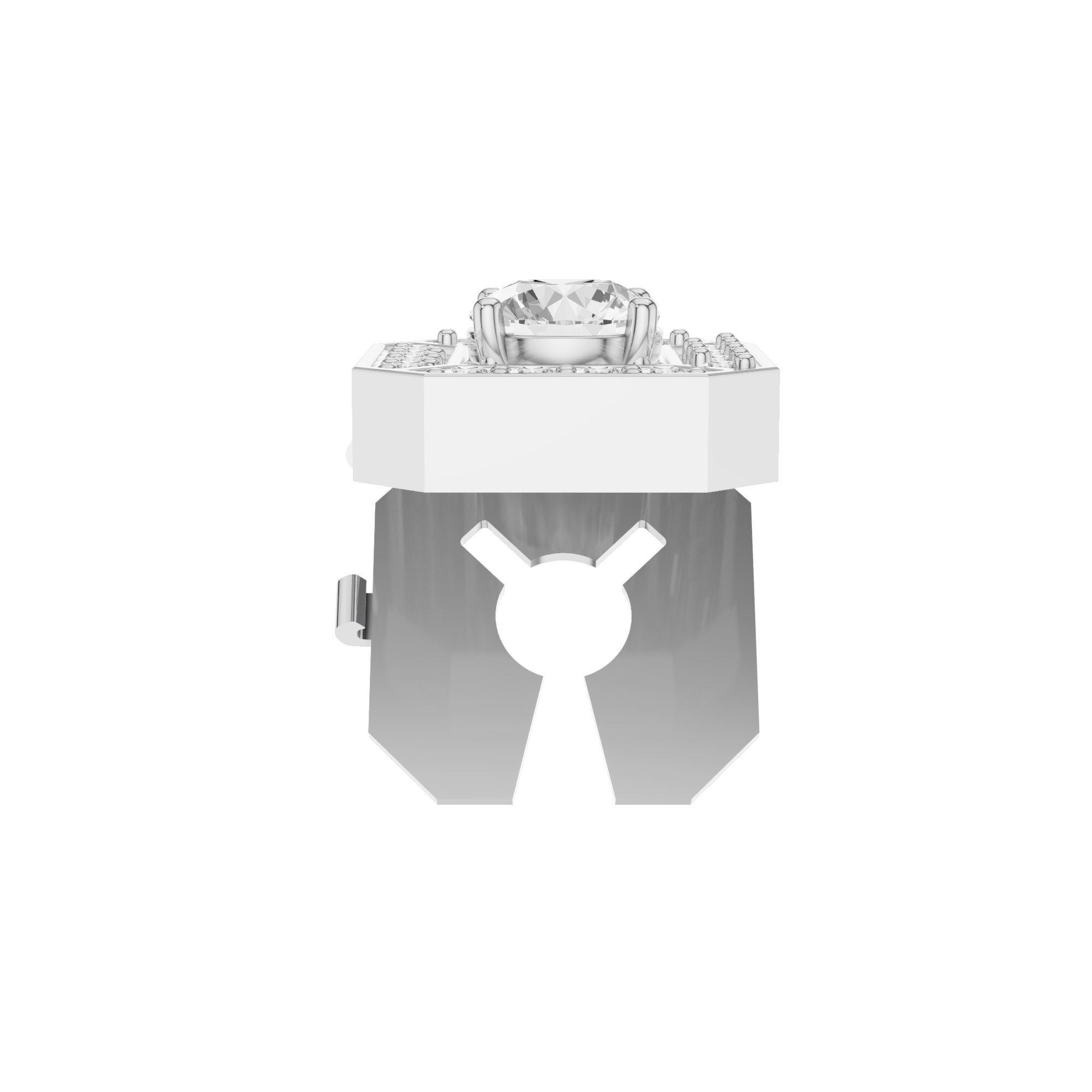 Hexagon Diamond Cufflink