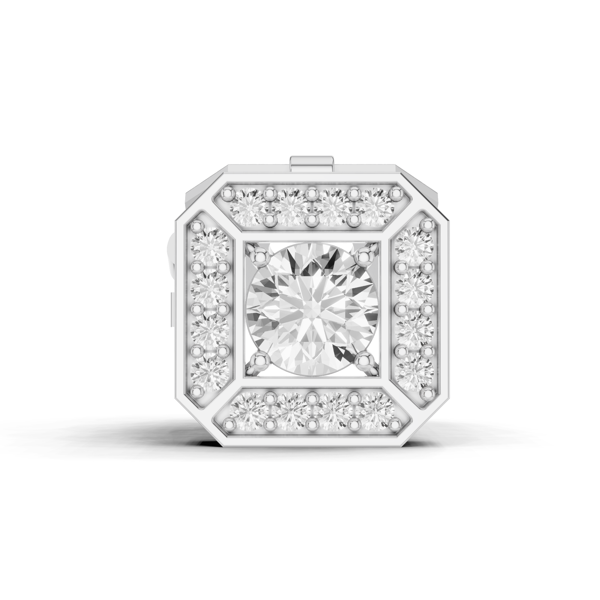 Hexagon Diamond Cufflink