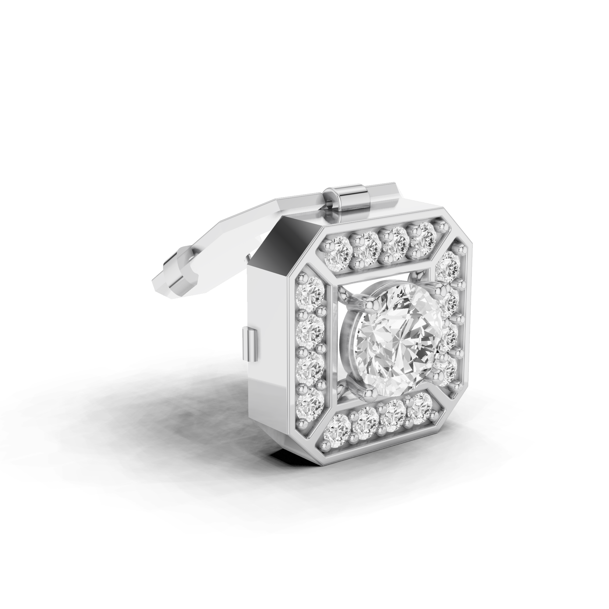 Hexagon Diamond Cufflink