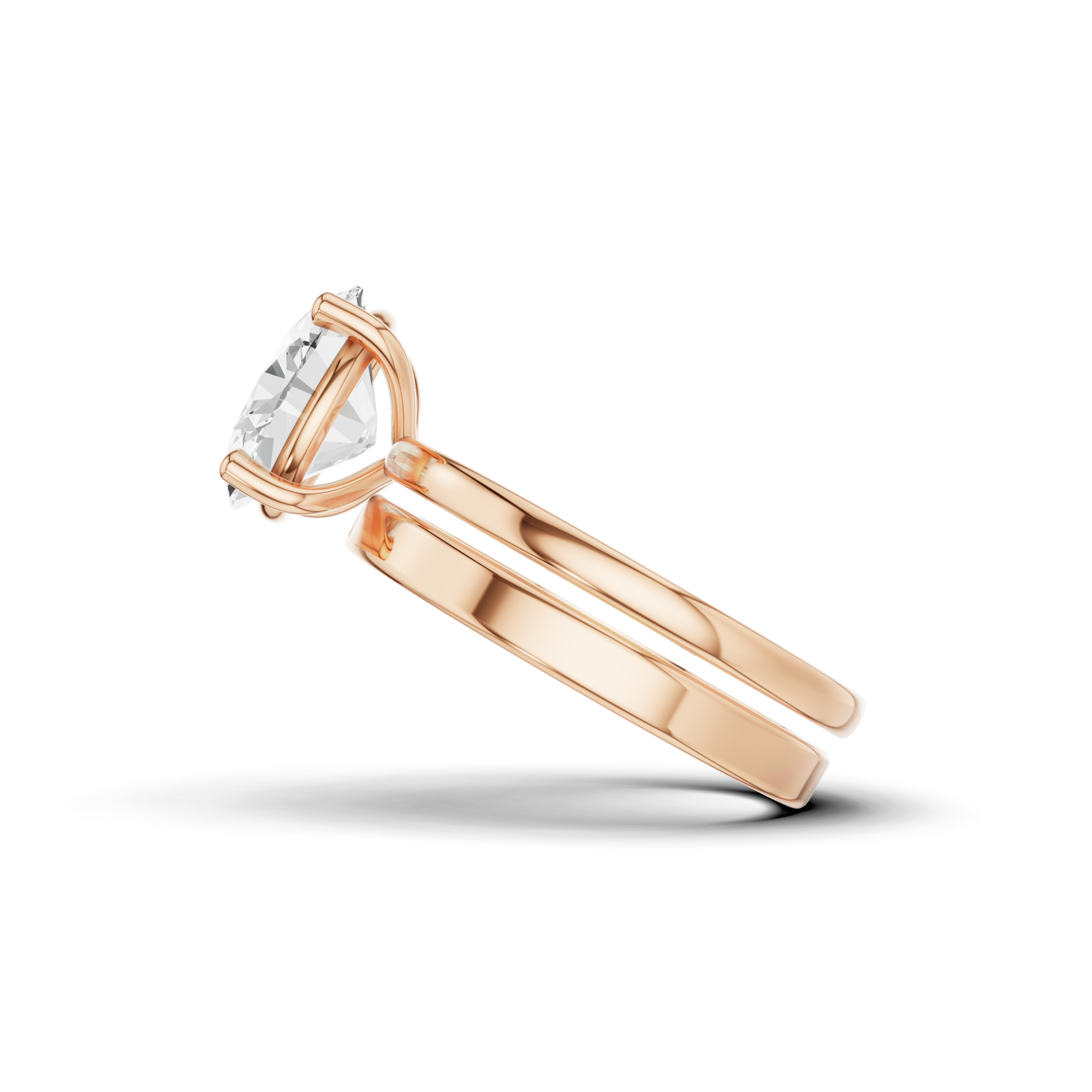 Oval Diamond Bridal Set Ring