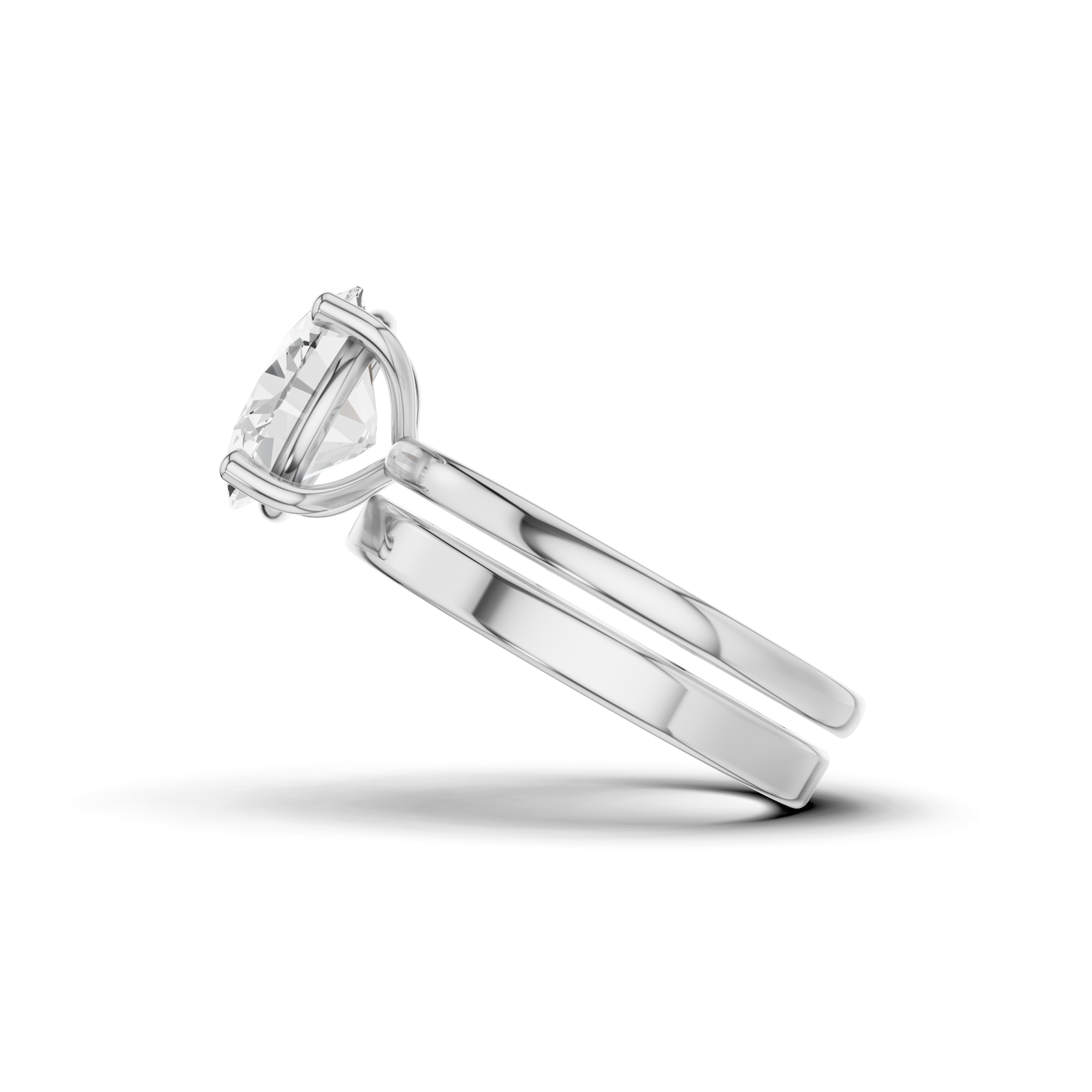 Oval Diamond Bridal Set Ring