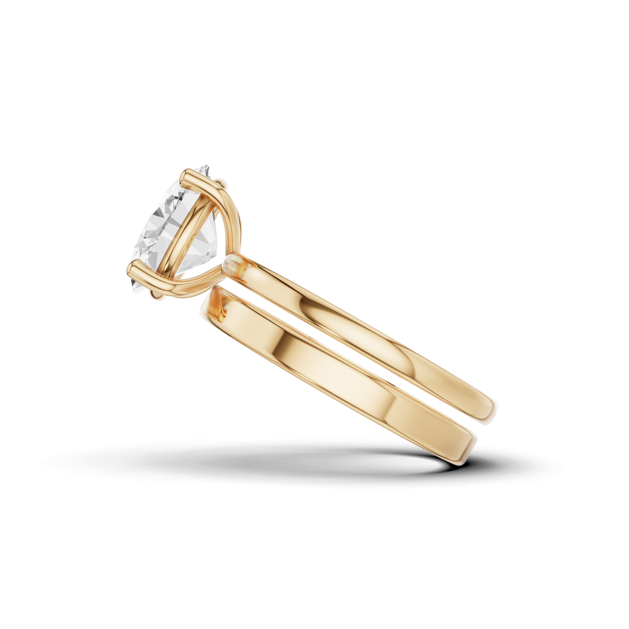 Oval Diamond Bridal Set Ring