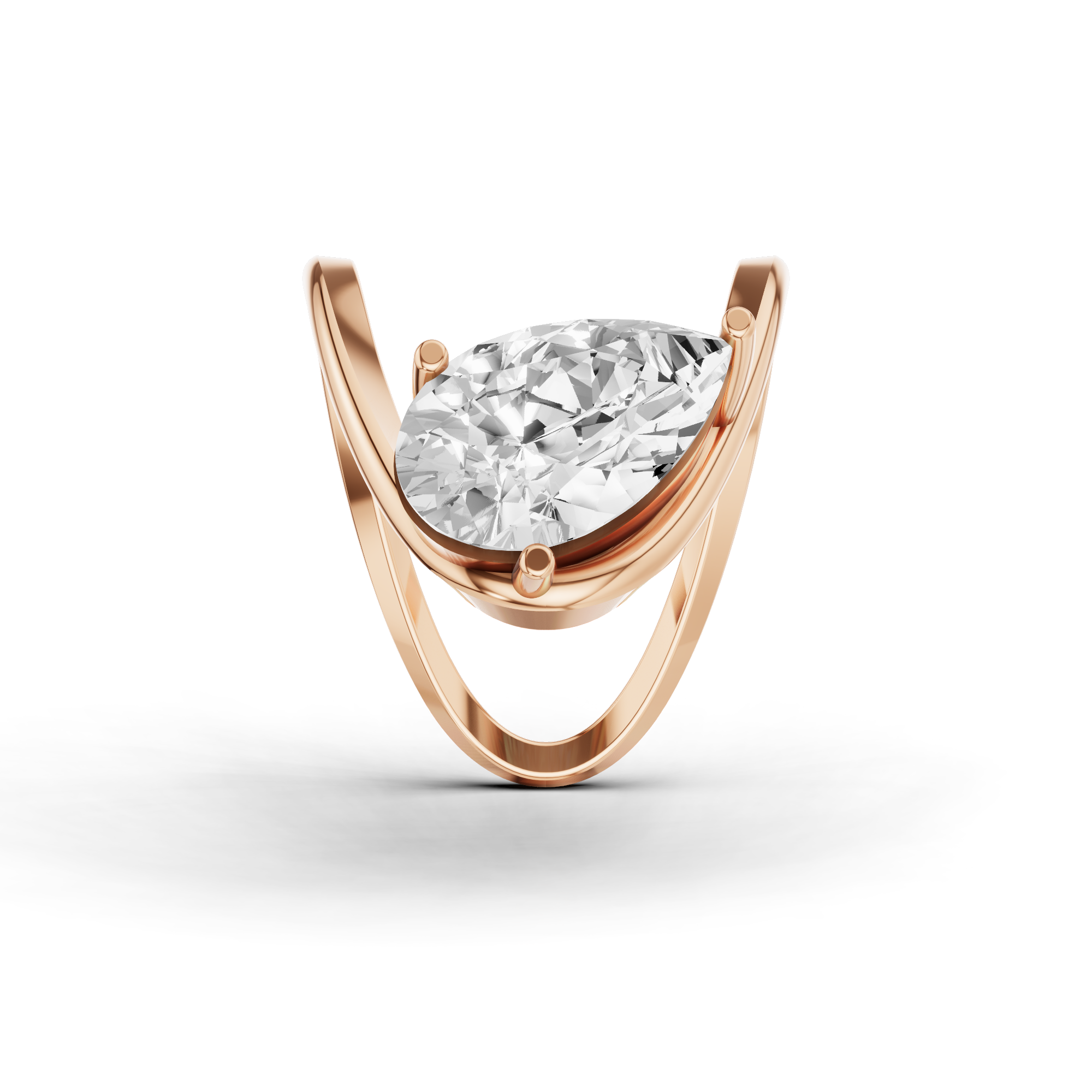 Pear Statement Ring