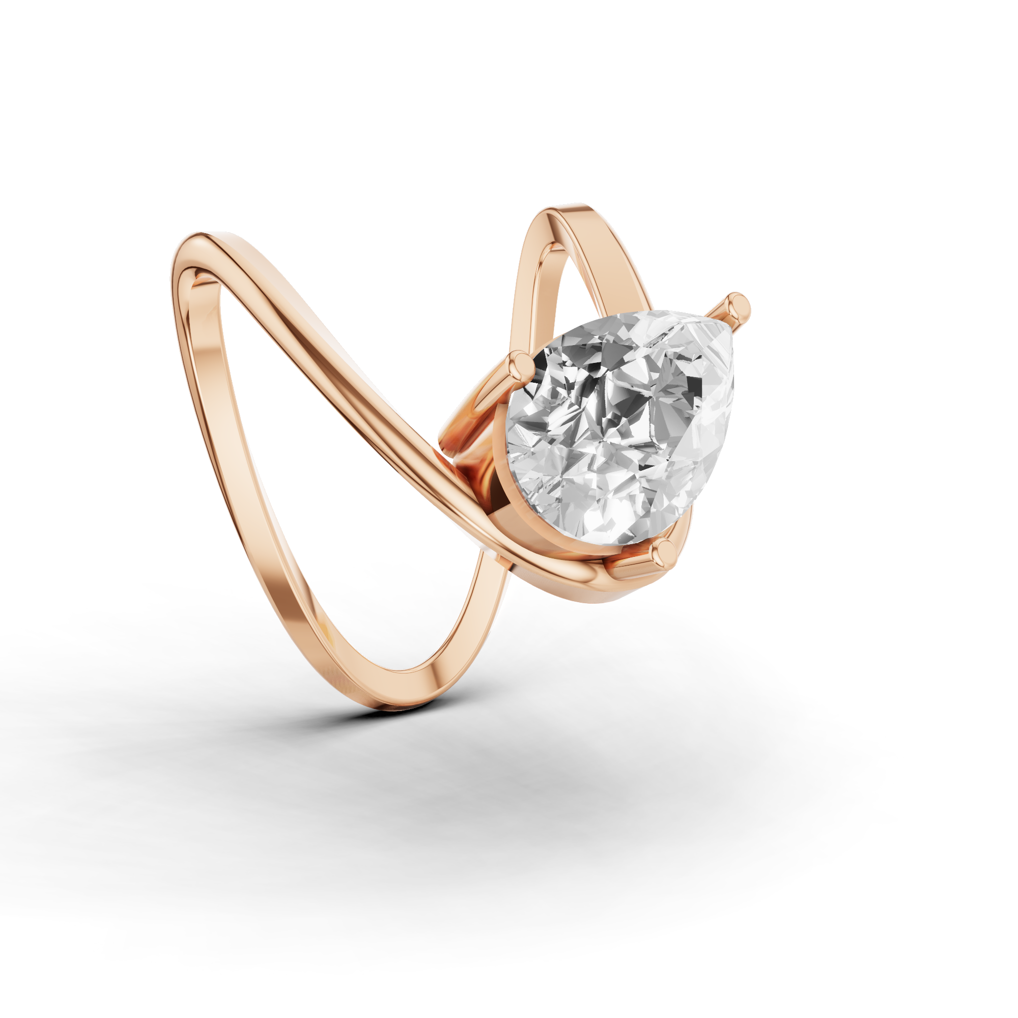 Pear Statement Ring