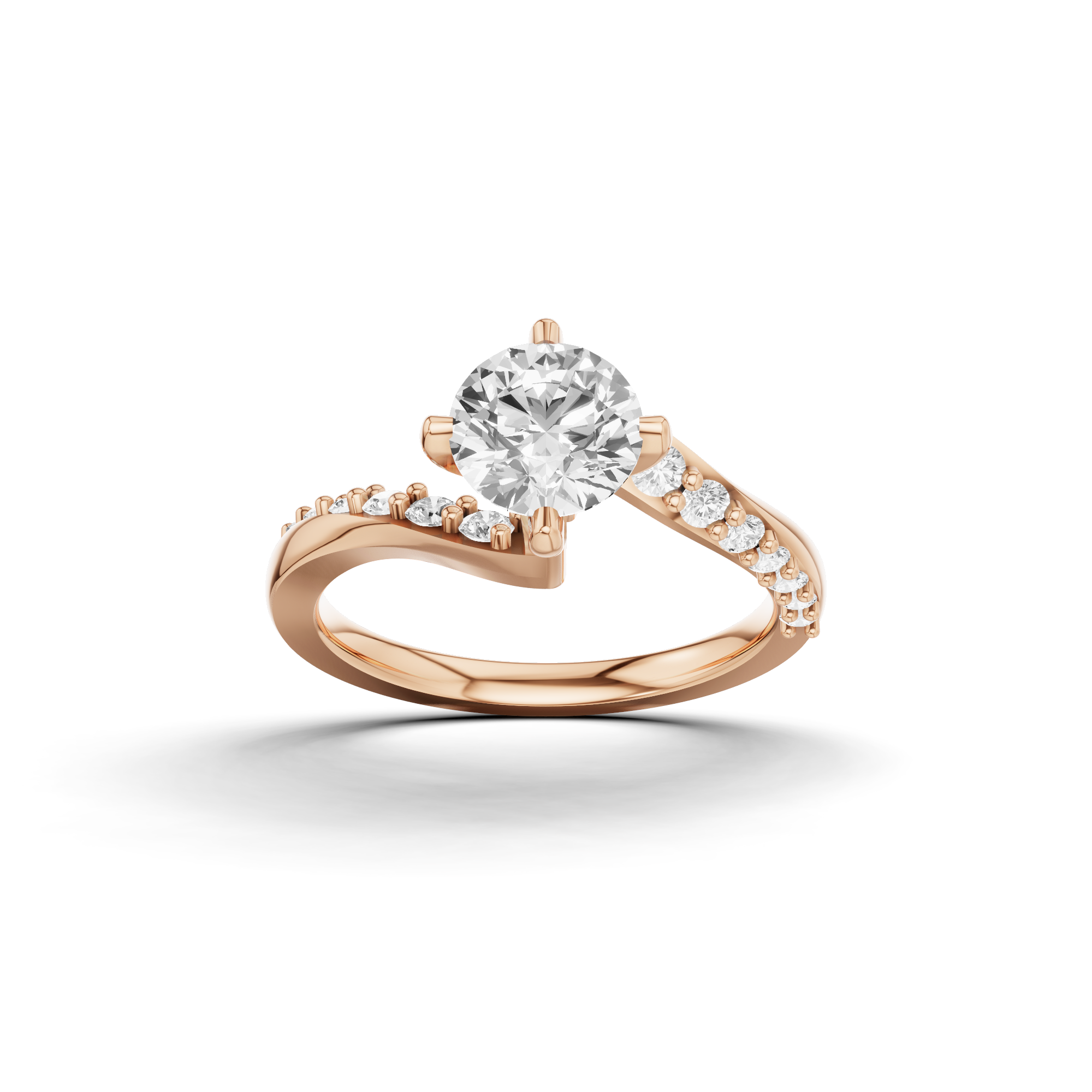 Round Twist Engagement Ring