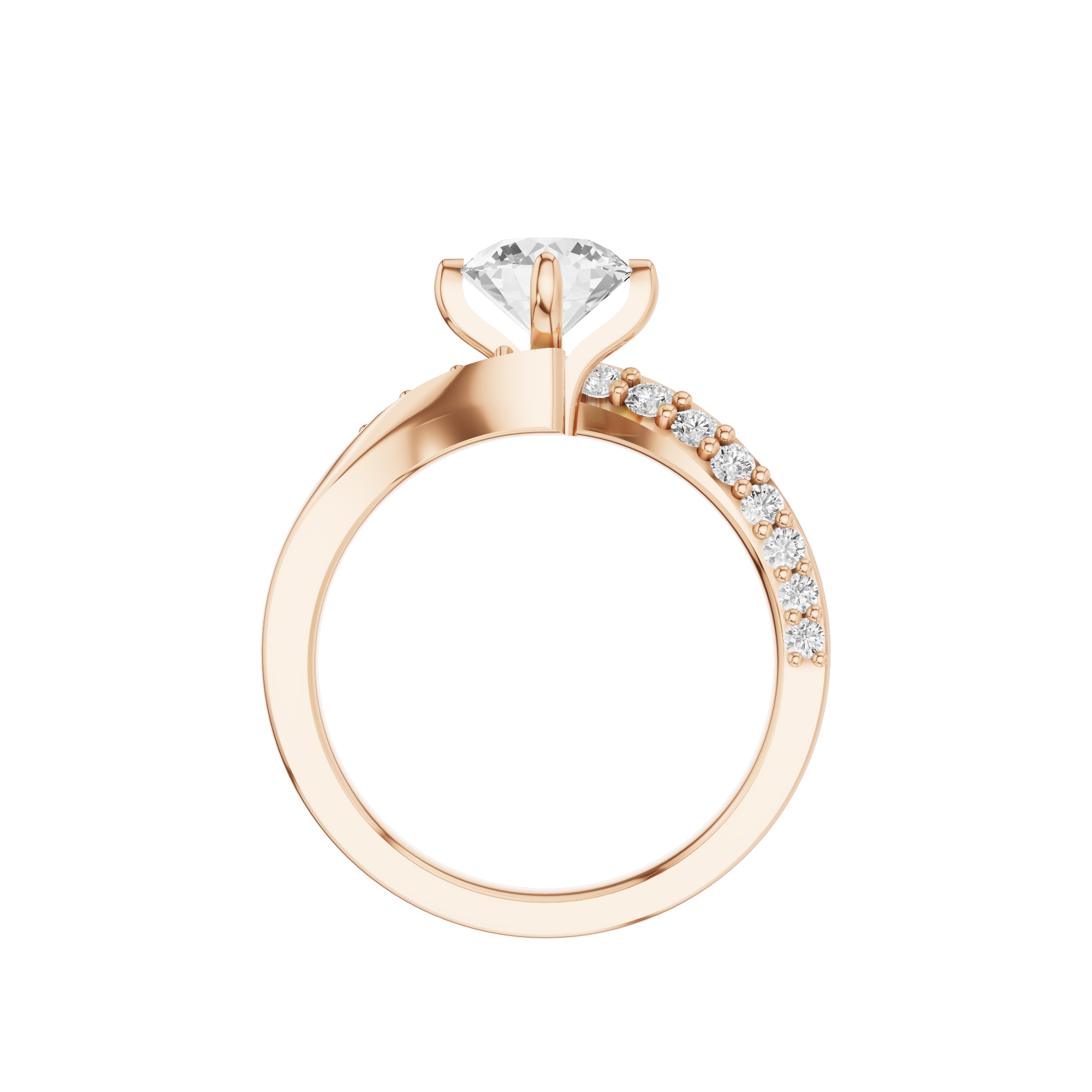 Round Twist Engagement Ring