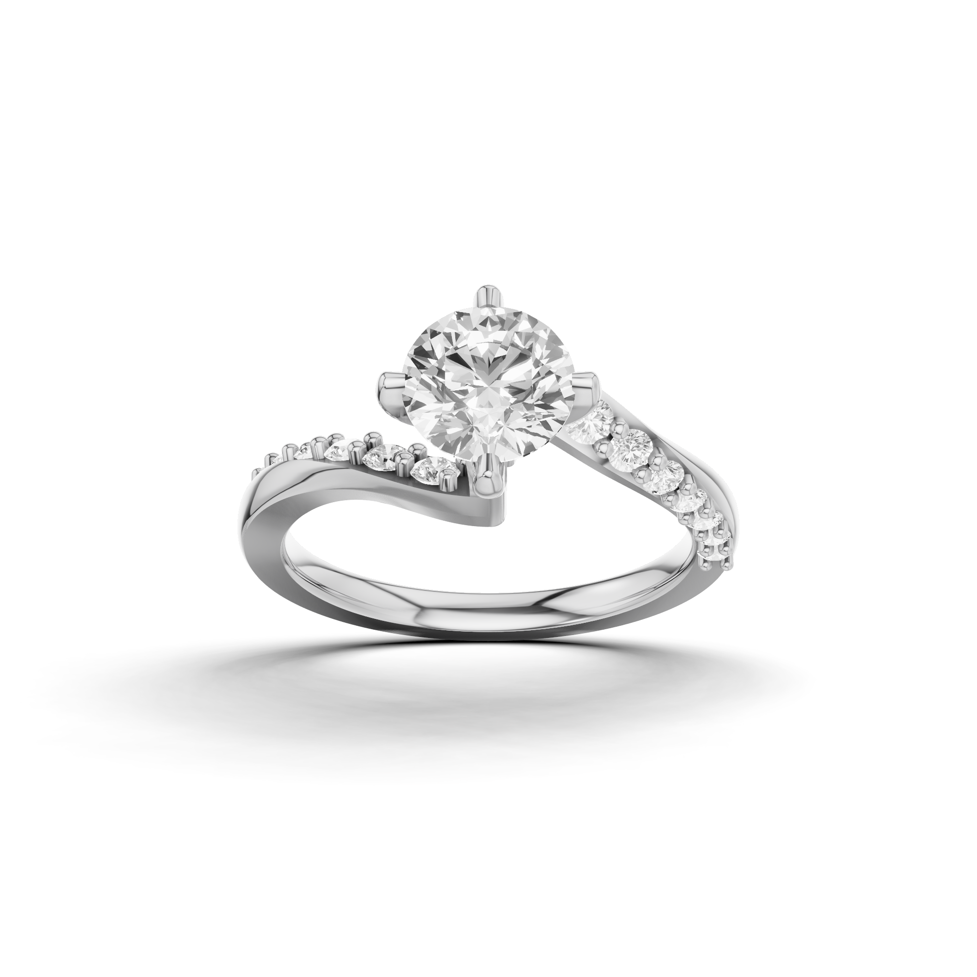 Round Twist Engagement Ring