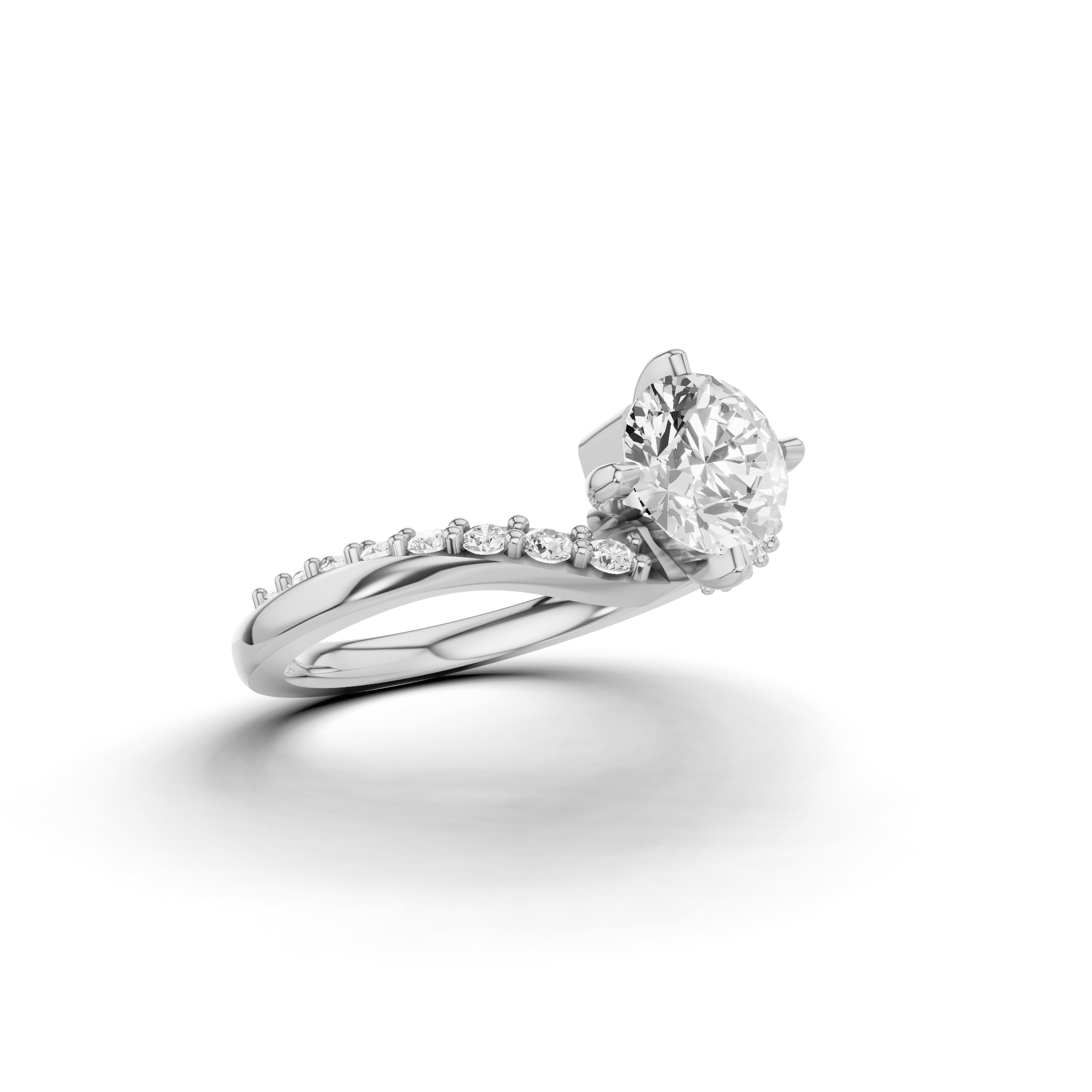 Round Twist Engagement Ring