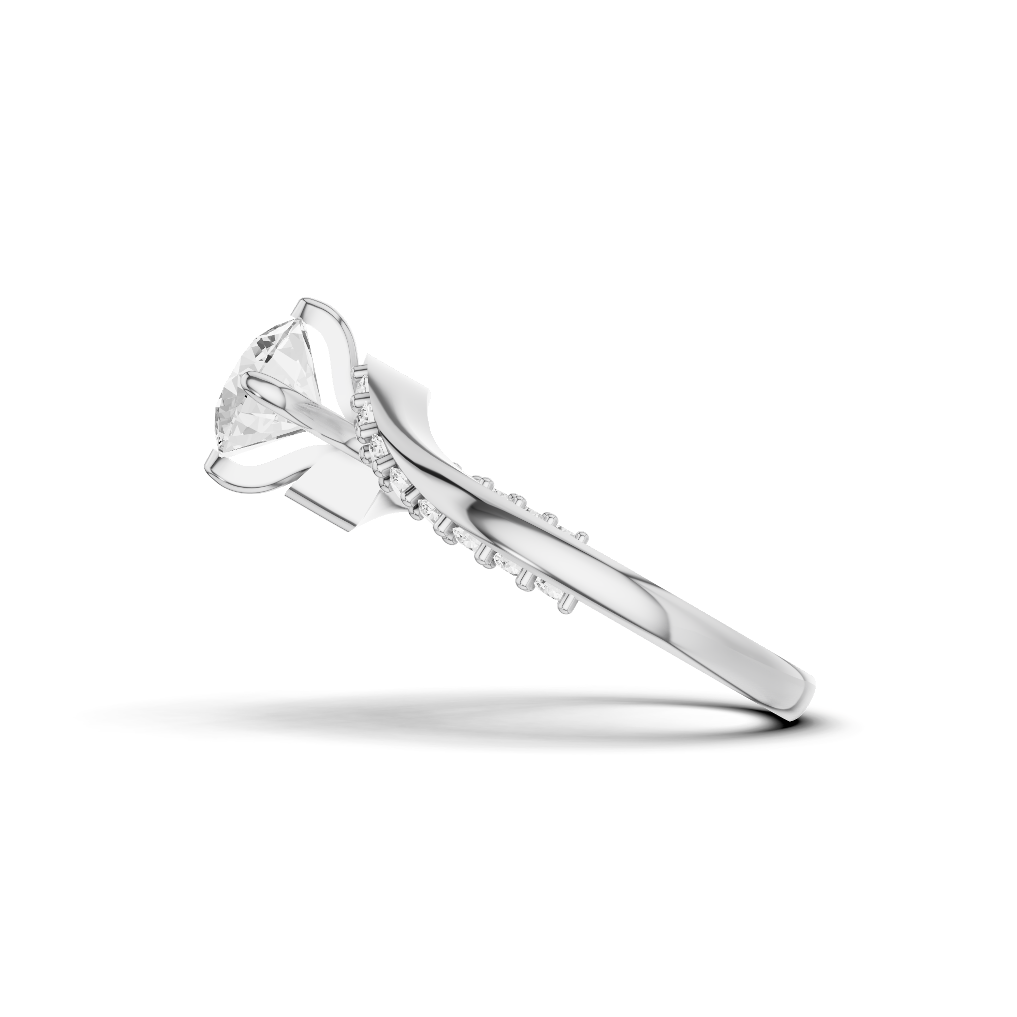 Round Twist Engagement Ring