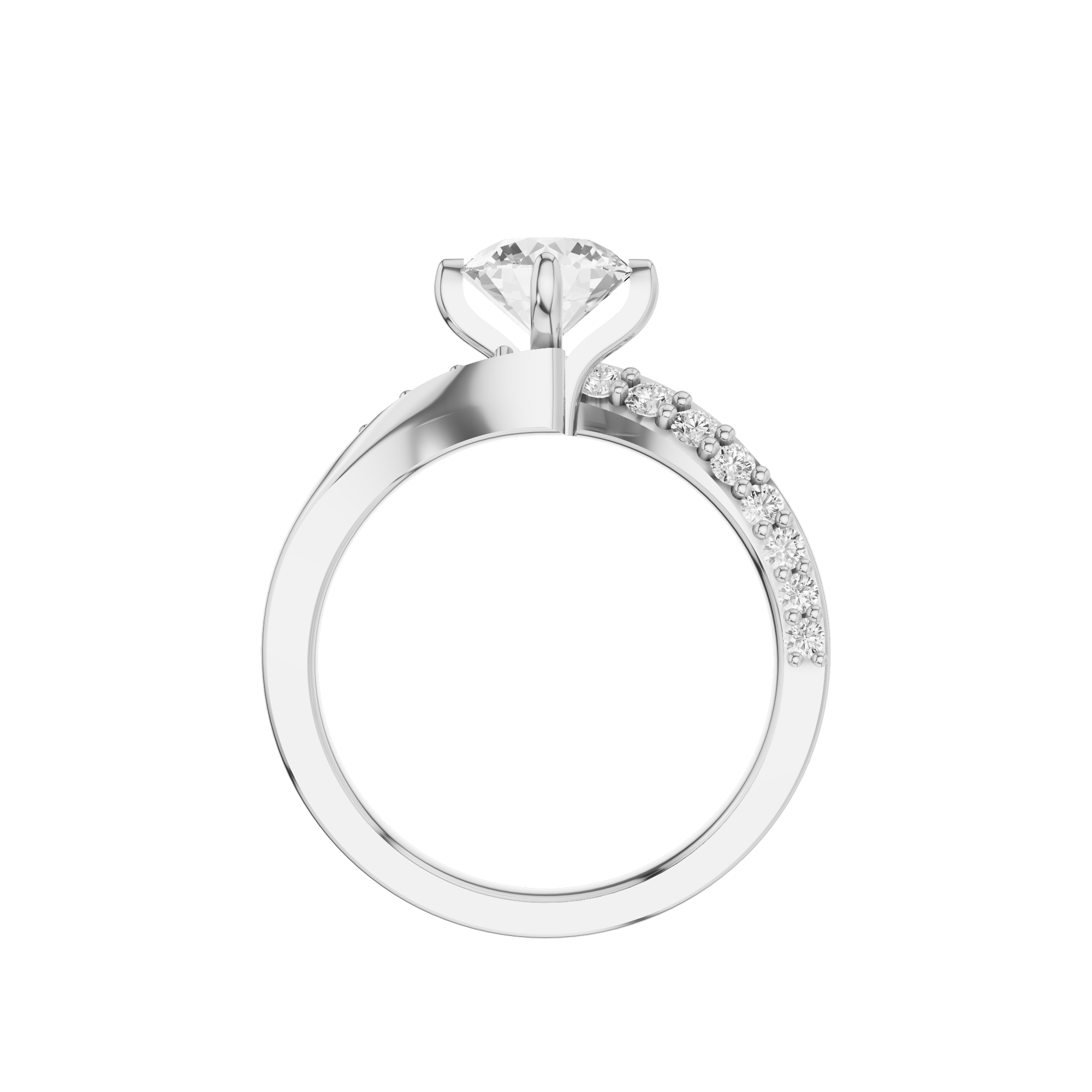 Round Twist Engagement Ring