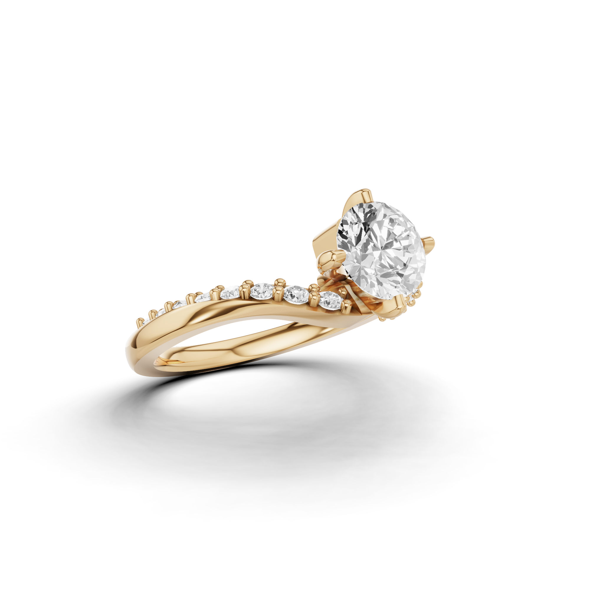 Round Twist Engagement Ring