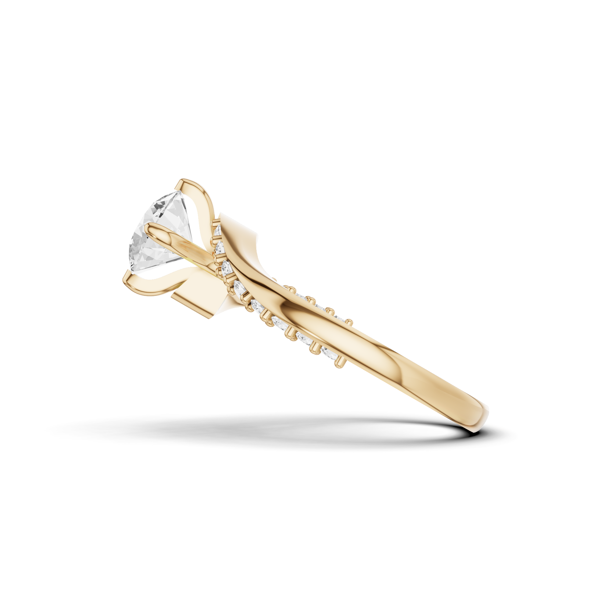 Round Twist Engagement Ring
