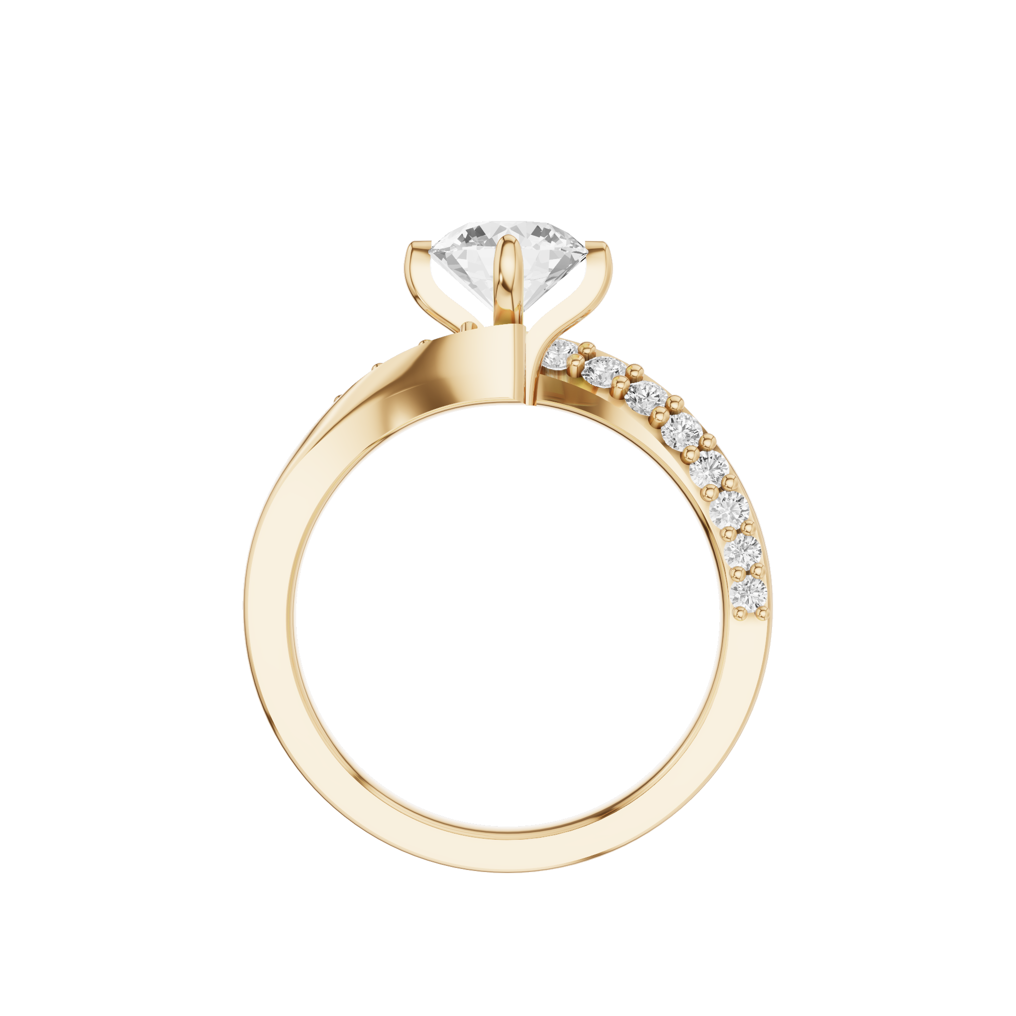 Round Twist Engagement Ring