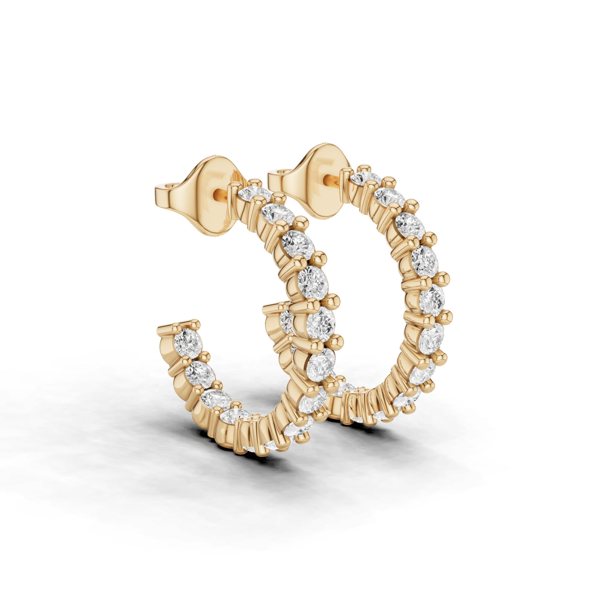 Round In & Out Hoop Earrings