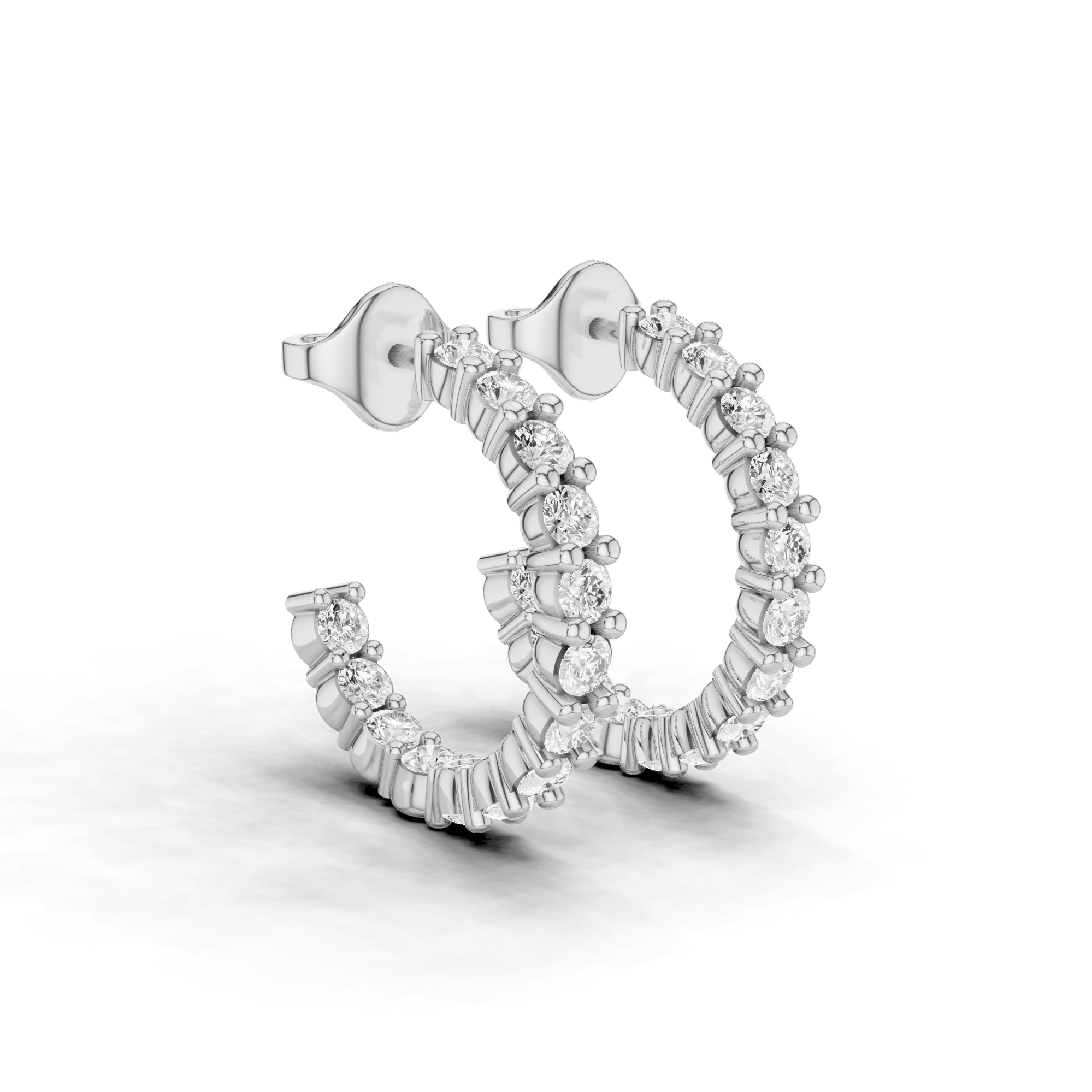 Round In & Out Hoop Earrings
