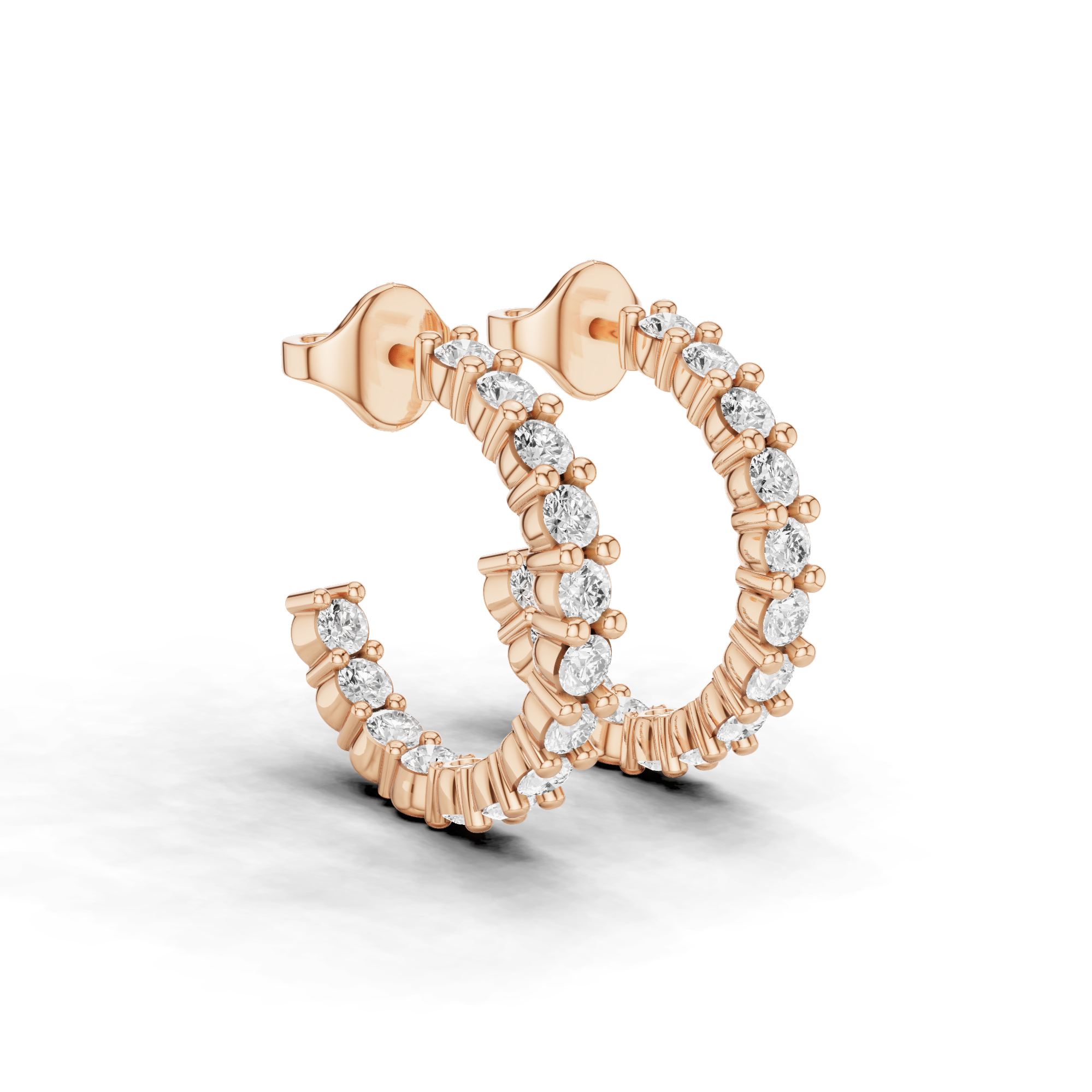 Round In & Out Hoop Earrings