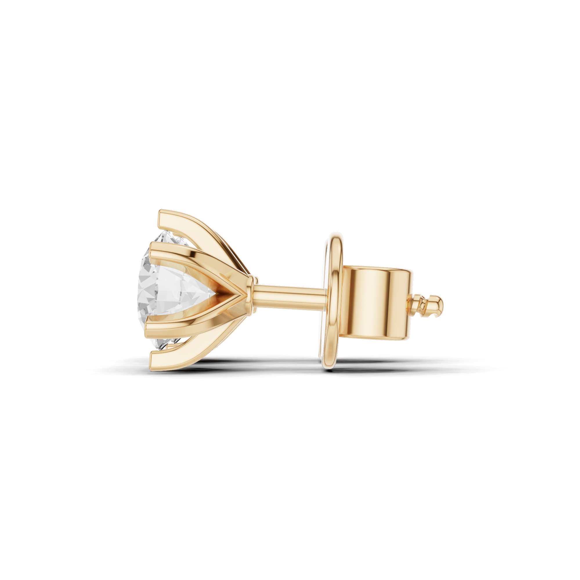 Round Stud Earrings 0.6 CT