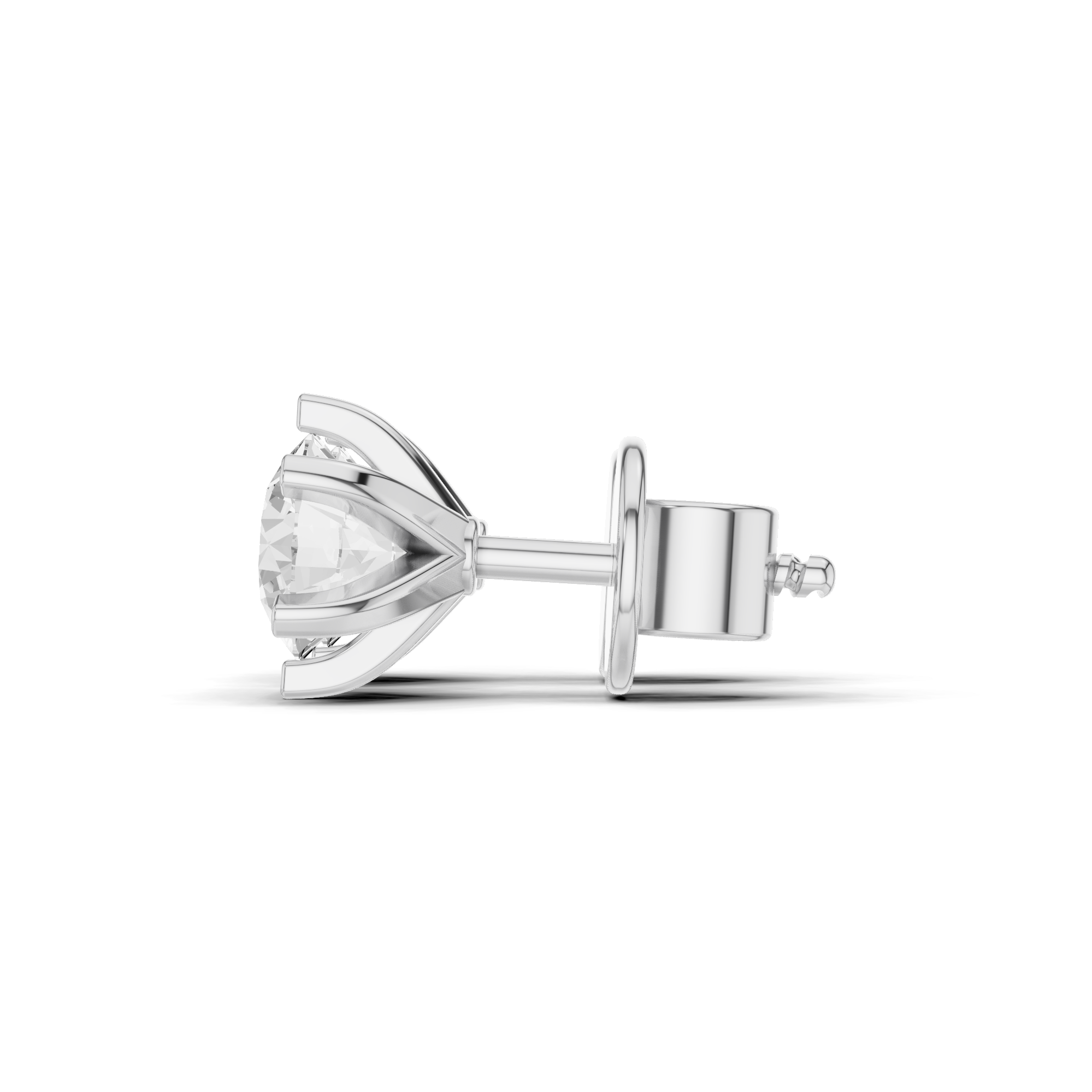 Round Stud Earrings 0.6 CT