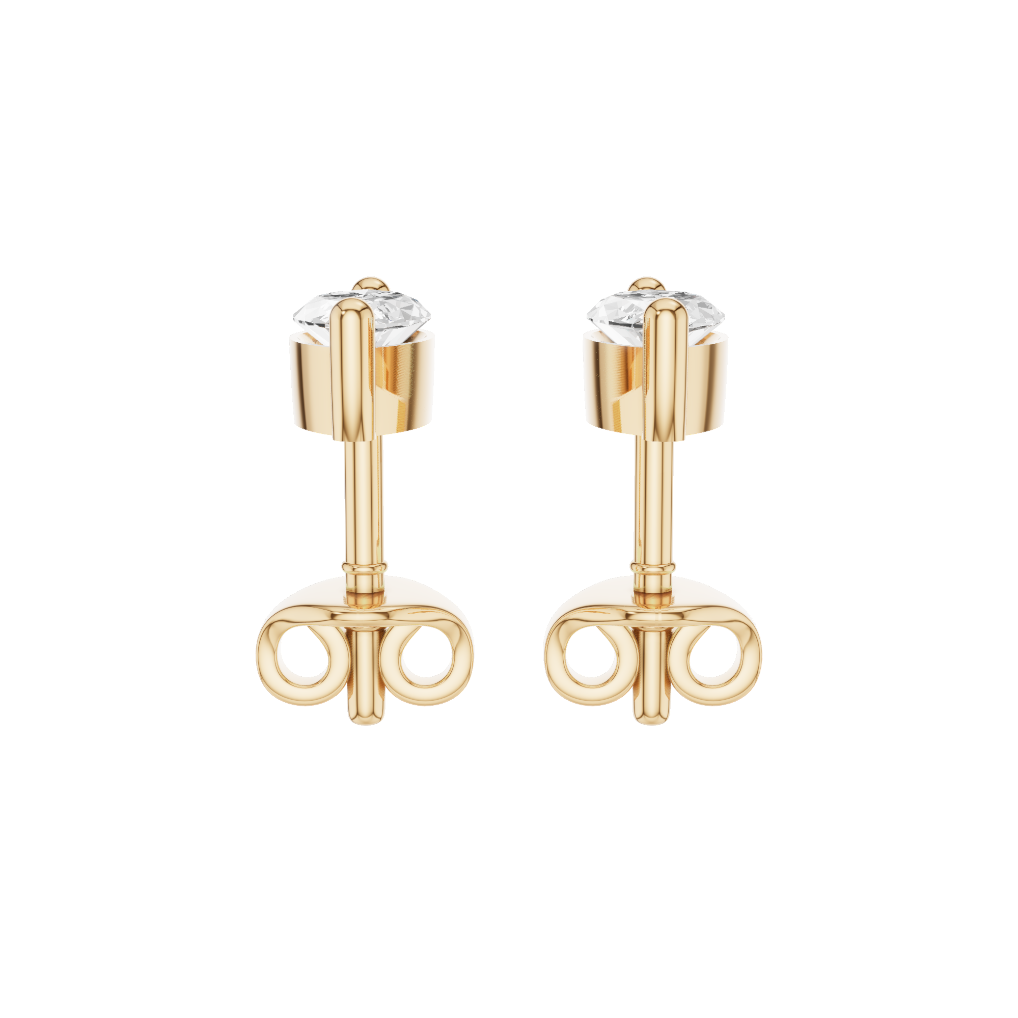 Marquise Solitaire Stud Earrings 0.6 CT