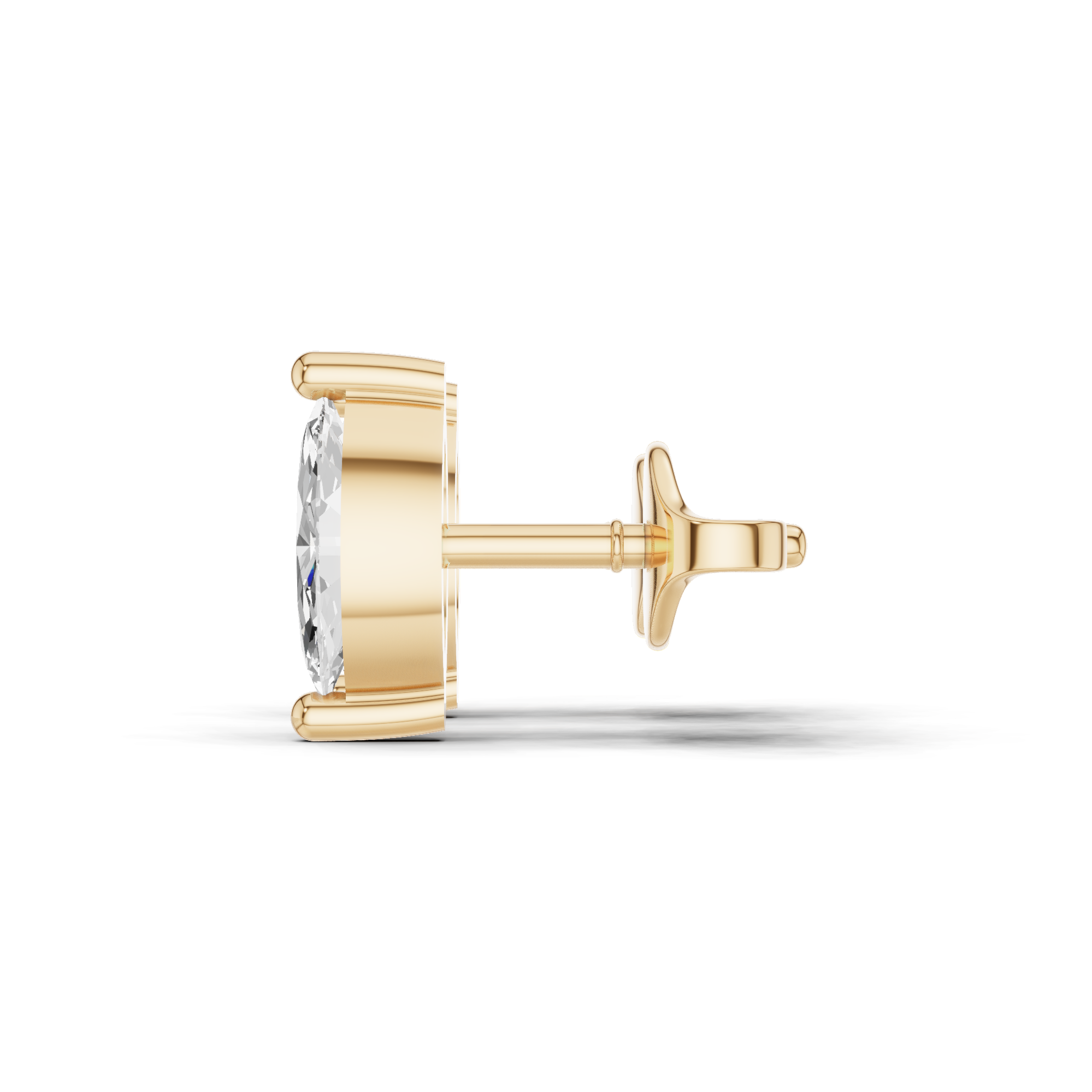 Marquise Solitaire Stud Earrings 0.6 CT