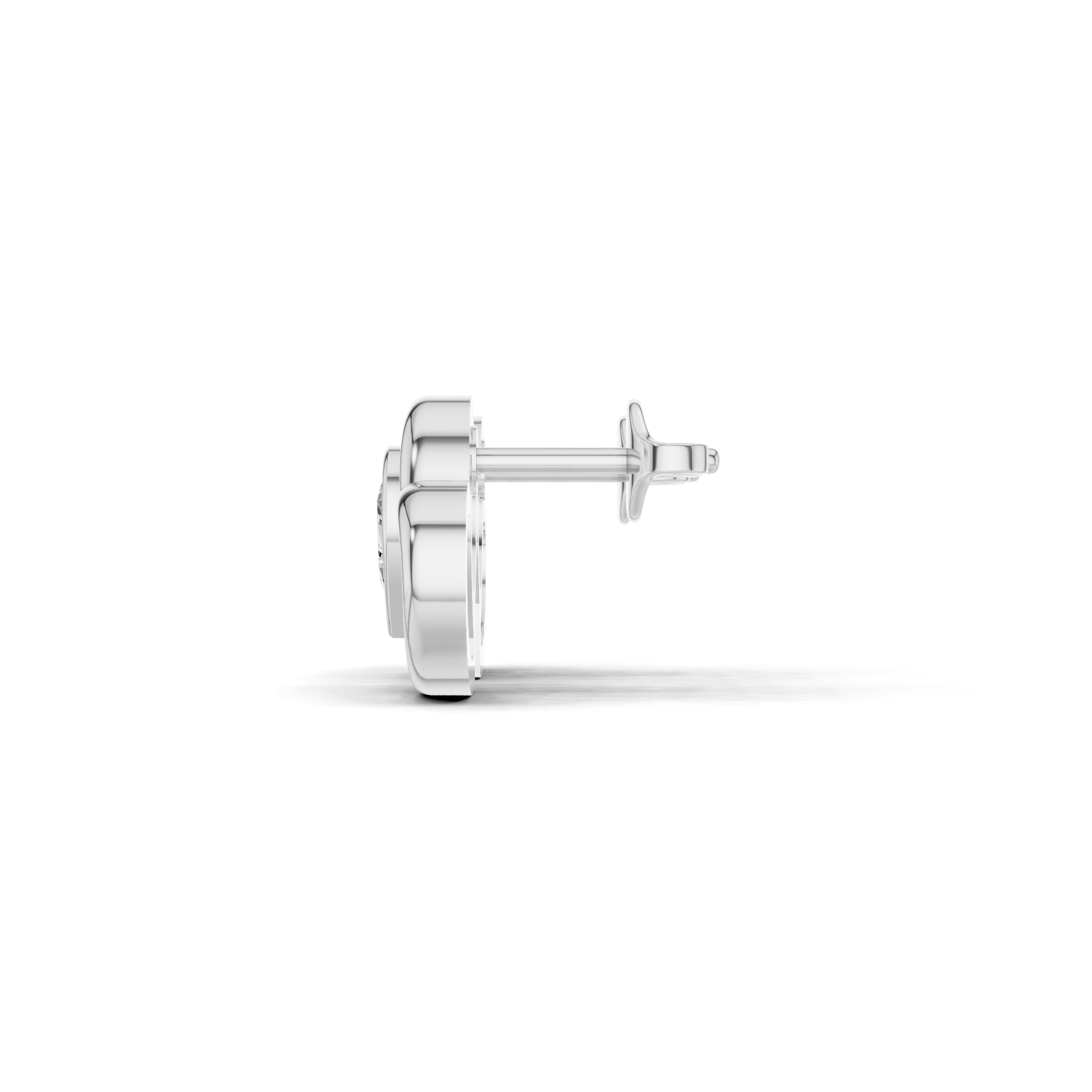 Heart Diamond Stud Earrings