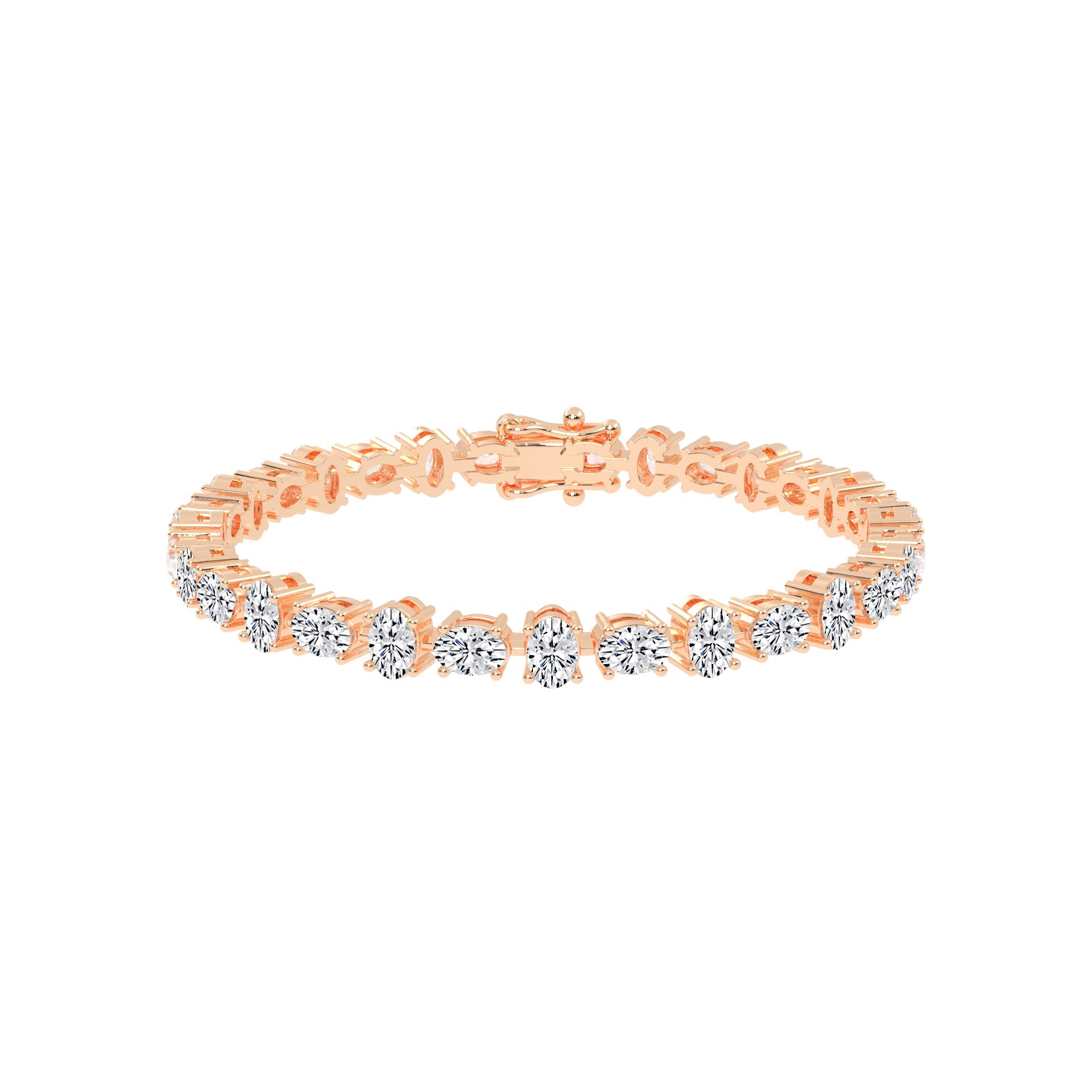 Alternating Oval Tennis Bracelet 8.65 CT