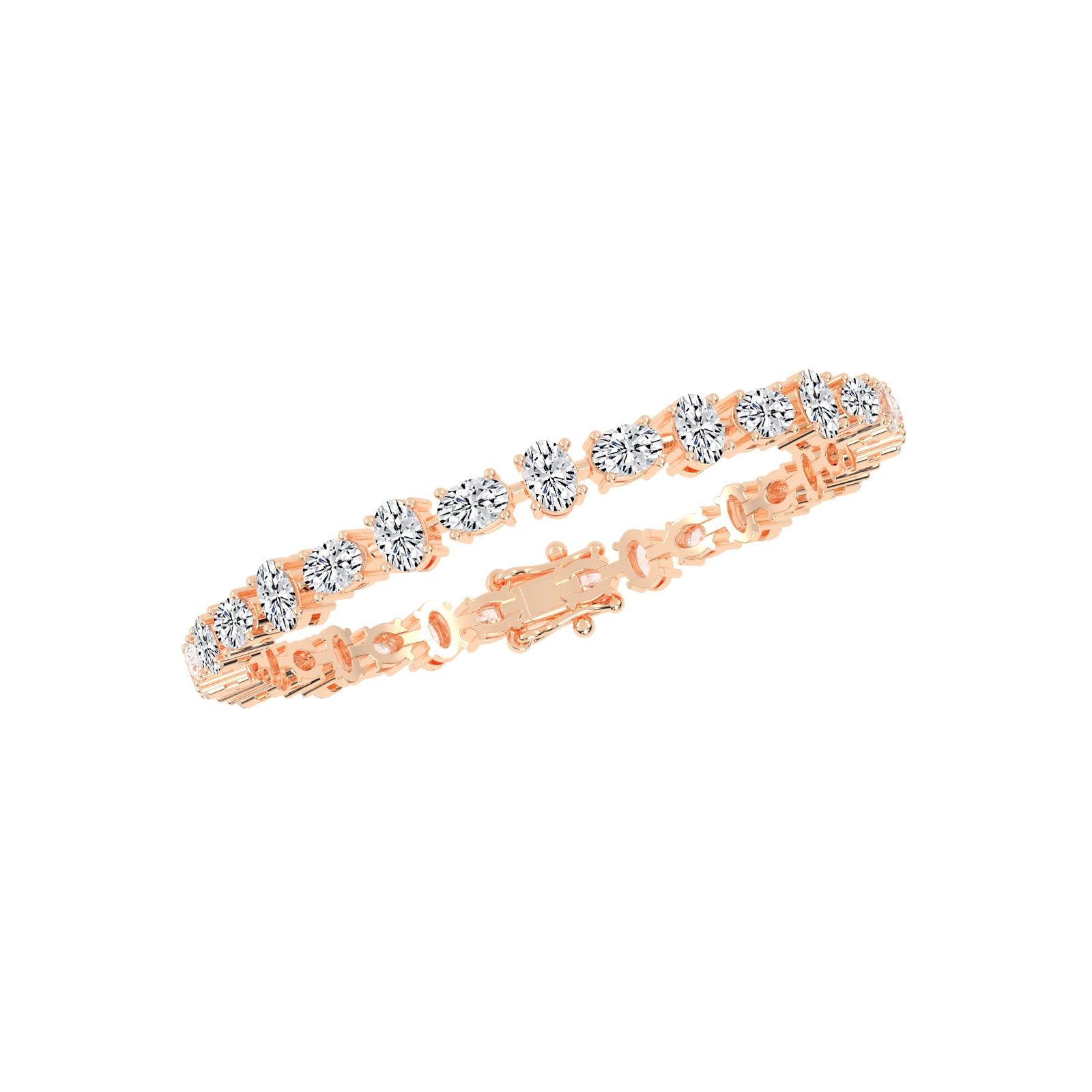 Alternating Oval Tennis Bracelet 8.65 CT