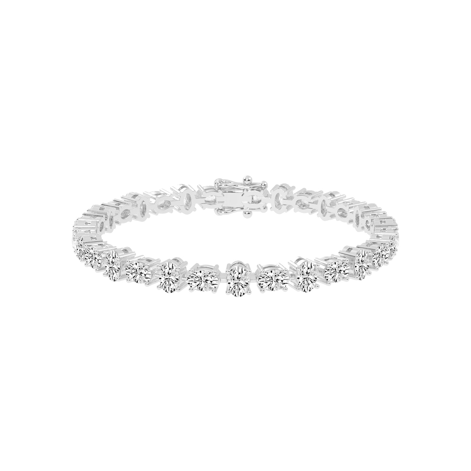 Alternating Oval Tennis Bracelet 8.65 CT