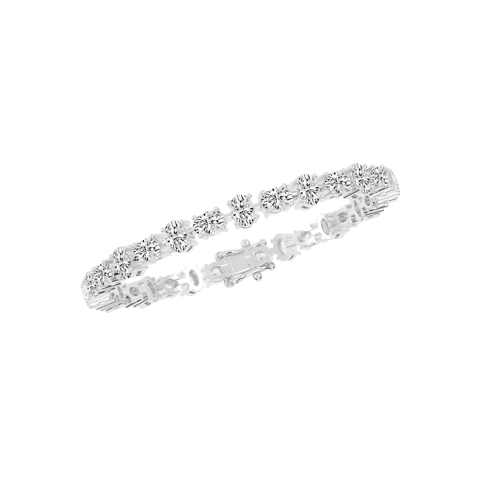 Alternating Oval Tennis Bracelet 8.65 CT