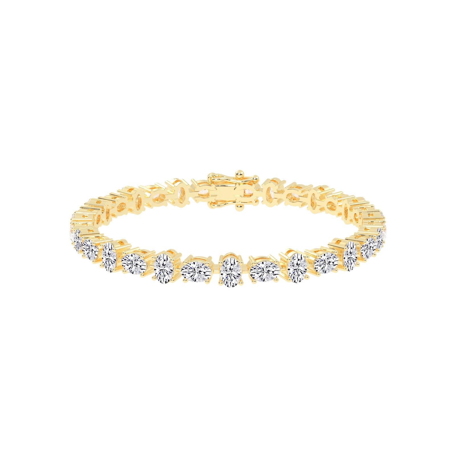Alternating Oval Tennis Bracelet 8.65 CT