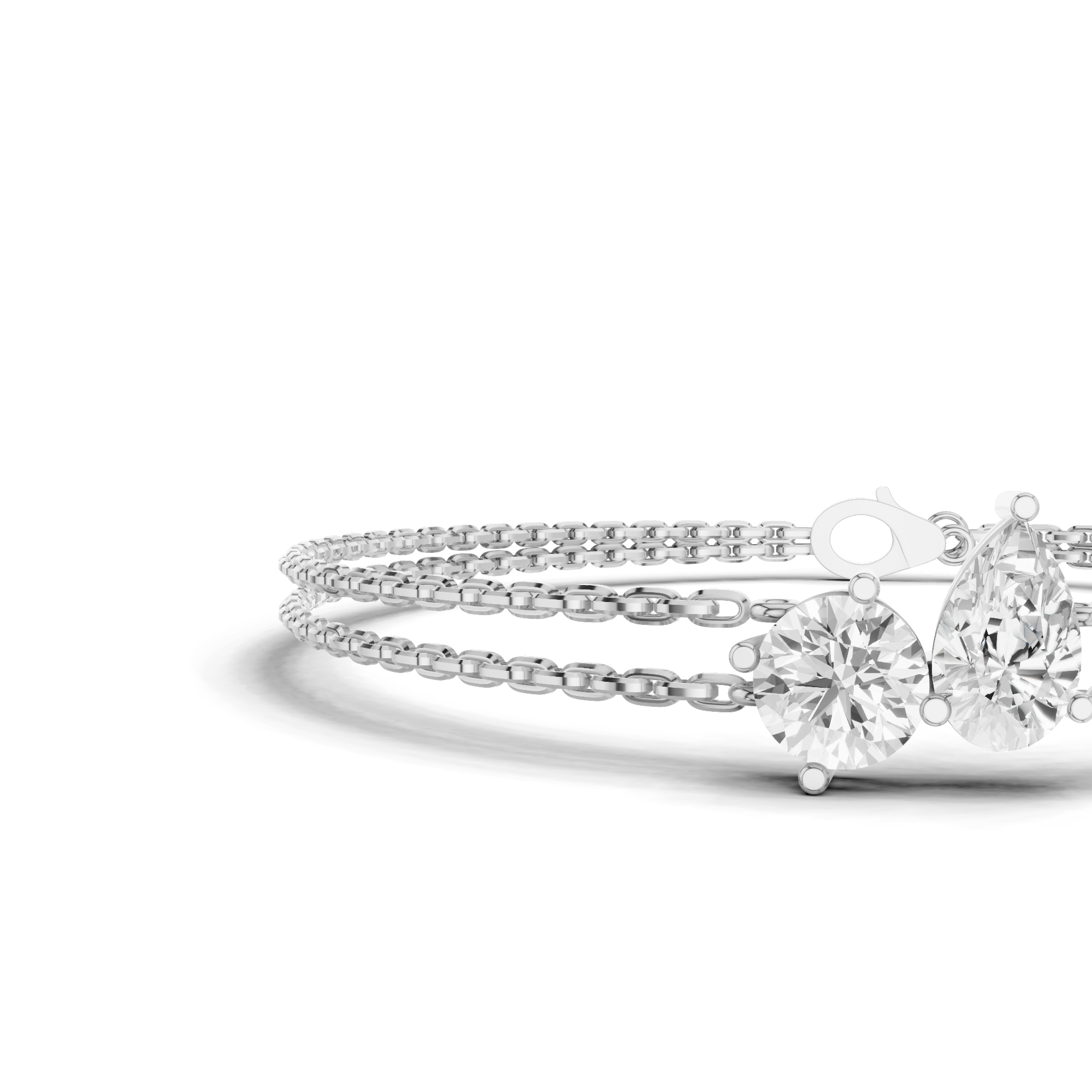Pear & Round Bracelet 1.5 CT