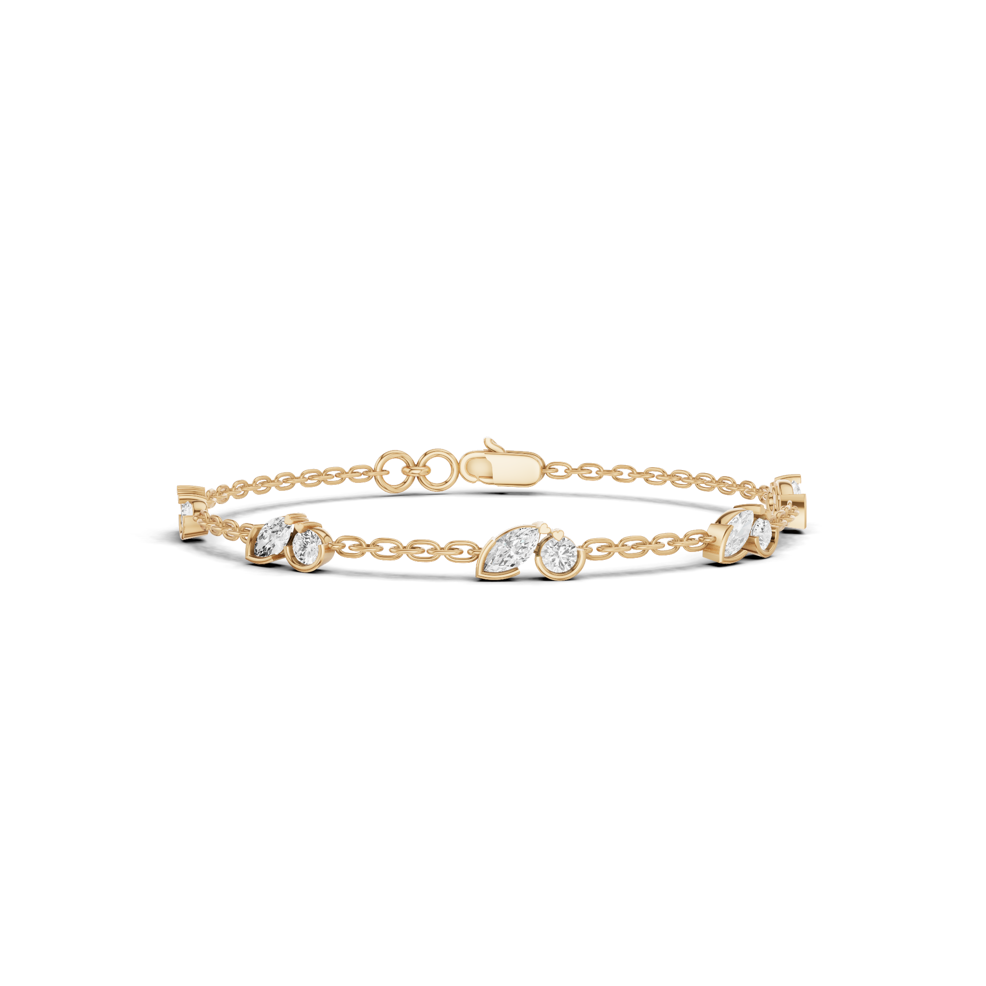 Marquise & Round Station Bracelet 1.98 CT