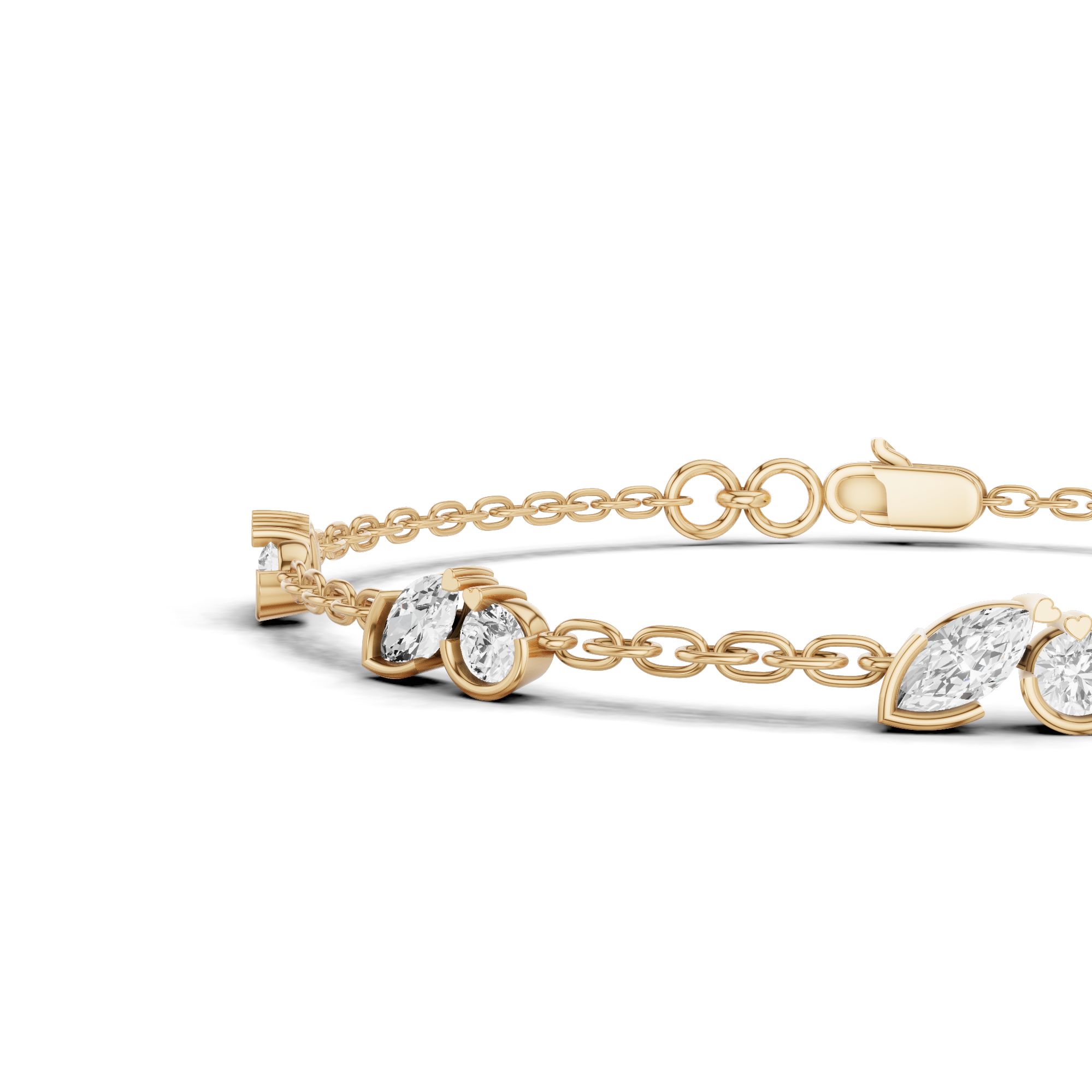 Marquise & Round Station Bracelet 1.98 CT