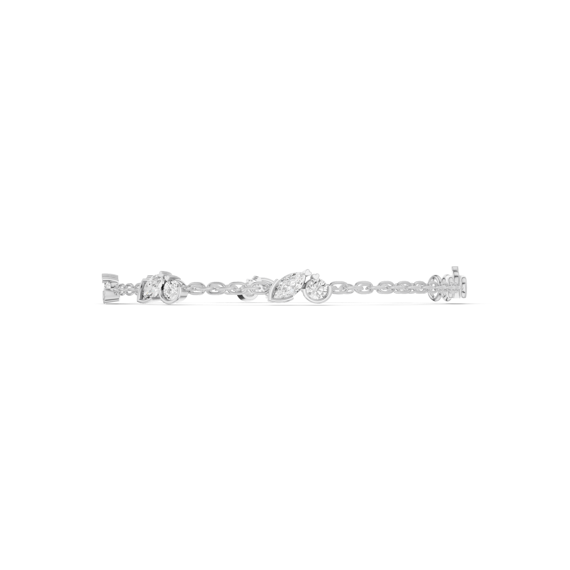 Marquise & Round Station Bracelet 1.98 CT