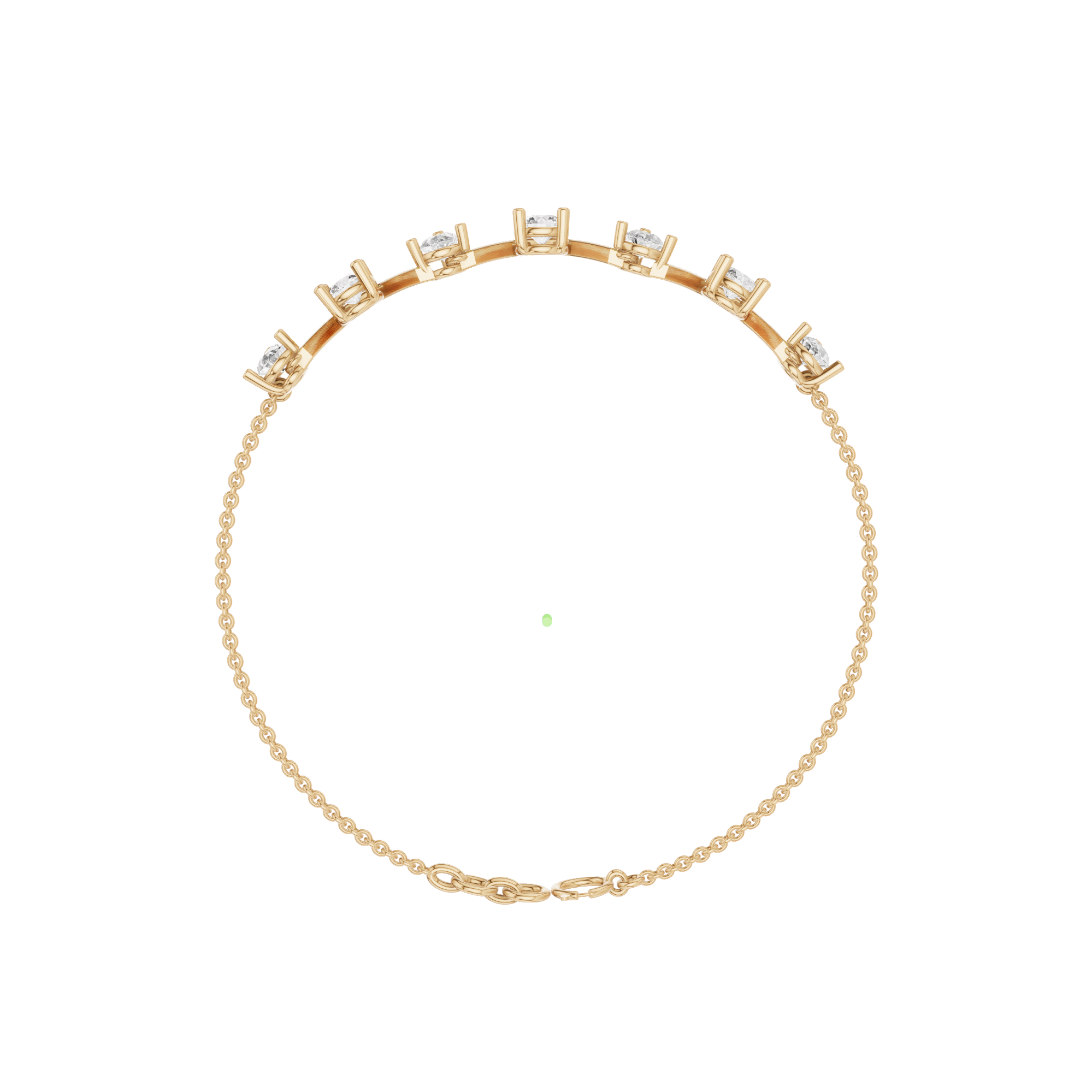 Pear & Round Zig-Zag Link Bracelet 1.66 CT