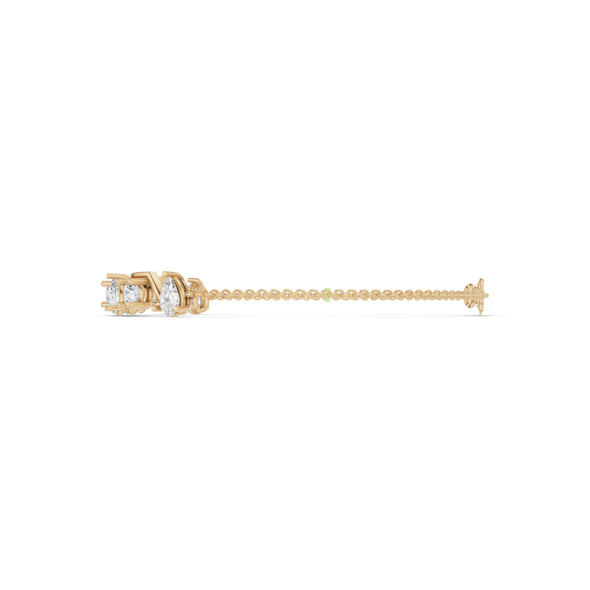 Pear & Round Zig-Zag Link Bracelet 1.66 CT