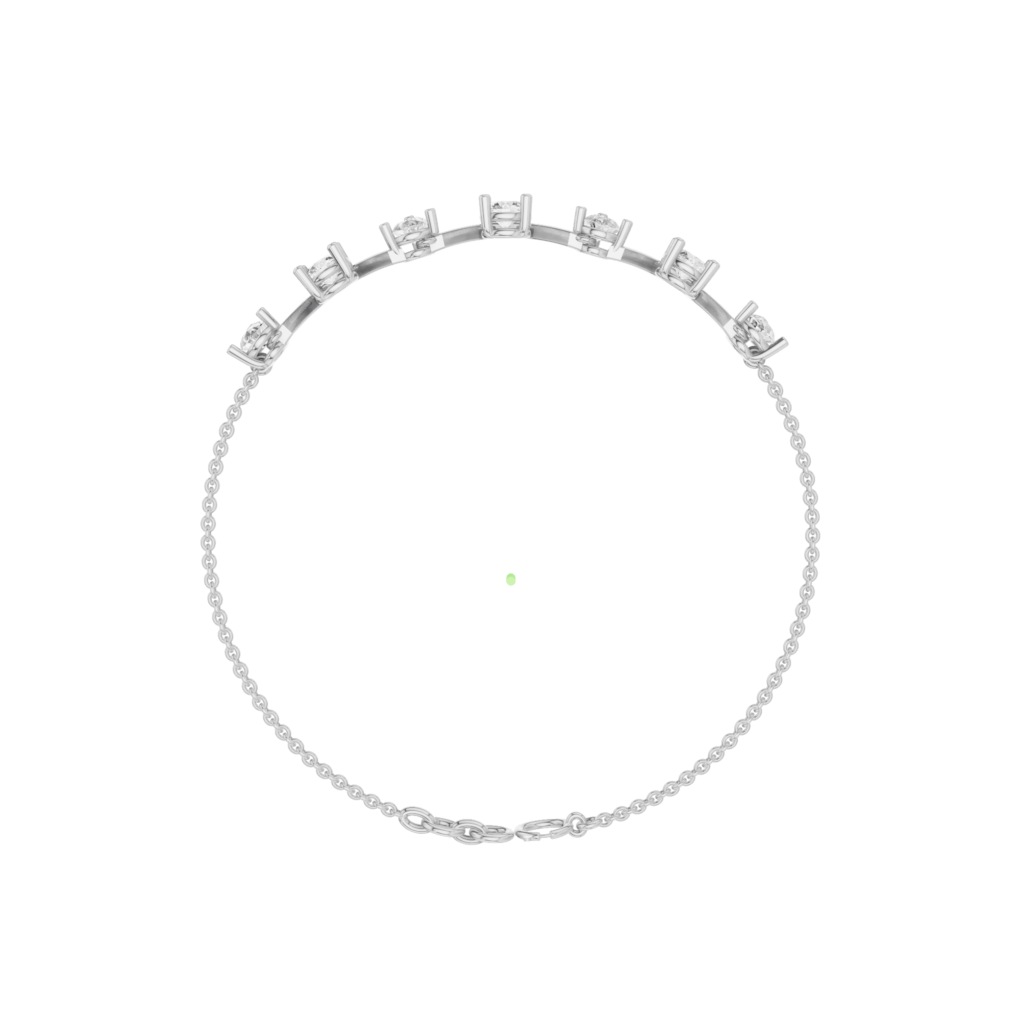 Pear & Round Zig-Zag Link Bracelet 1.66 CT