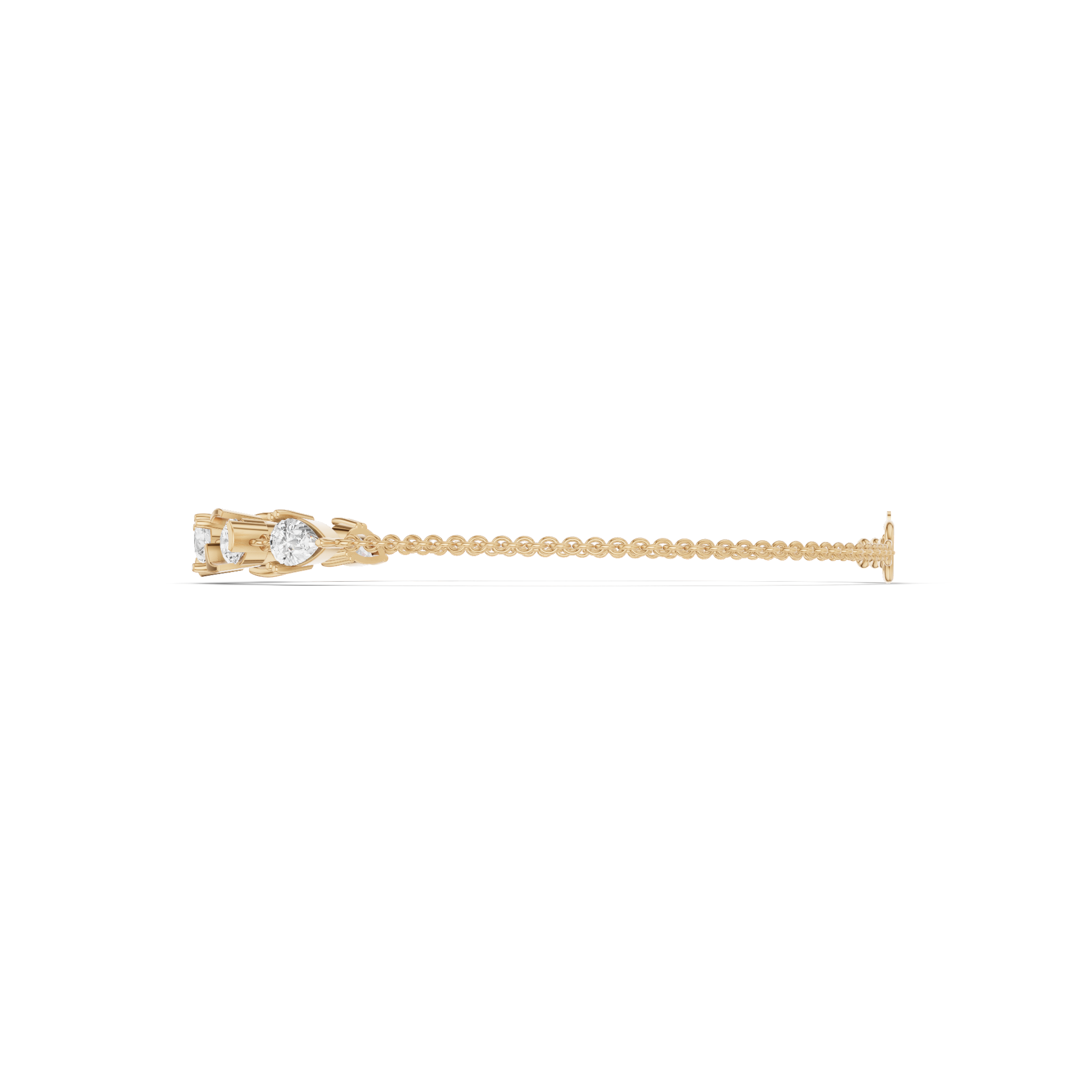 Alternating Pear, Oval & Round Station Bracelet 1.36 CT