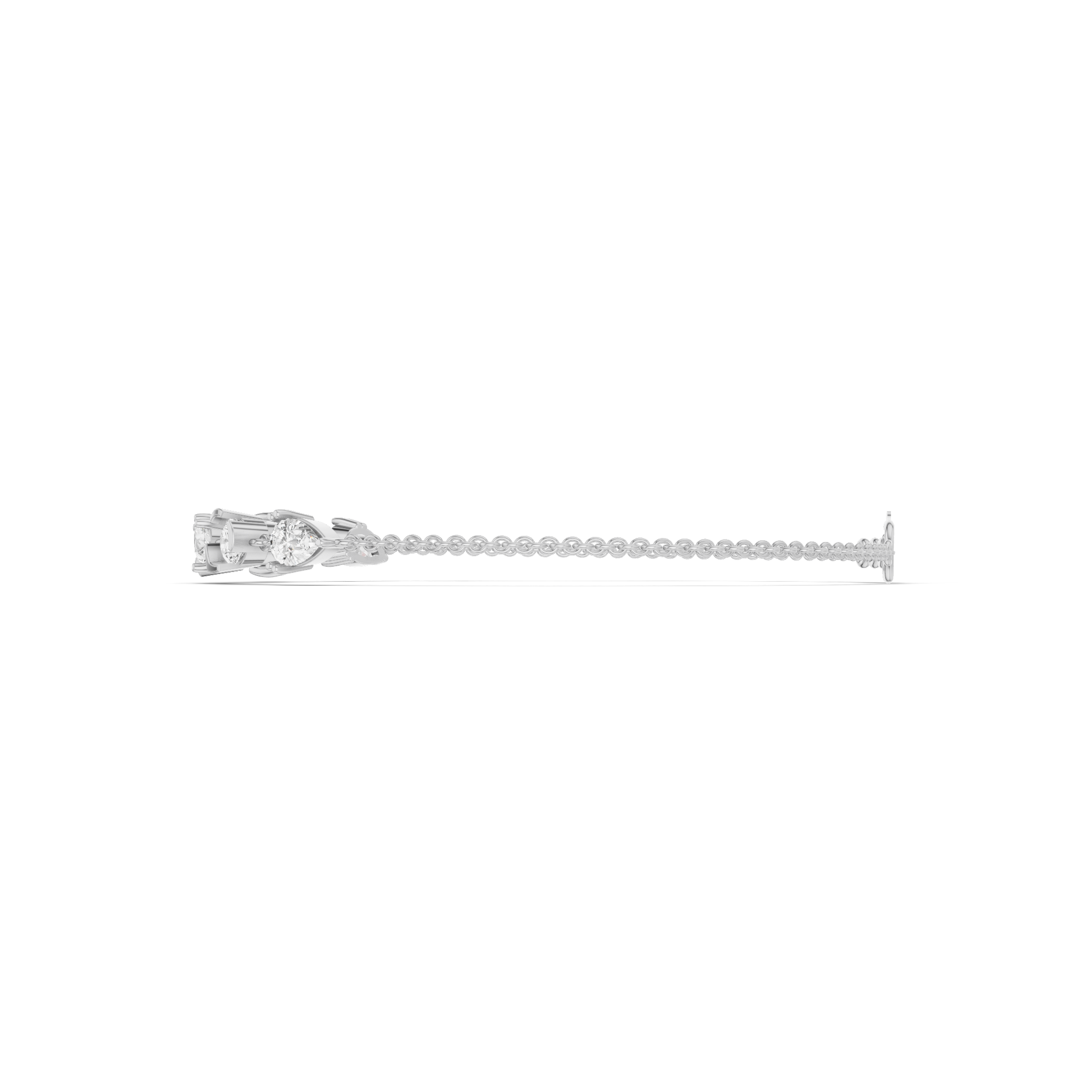 Alternating Pear, Oval & Round Station Bracelet 1.36 CT