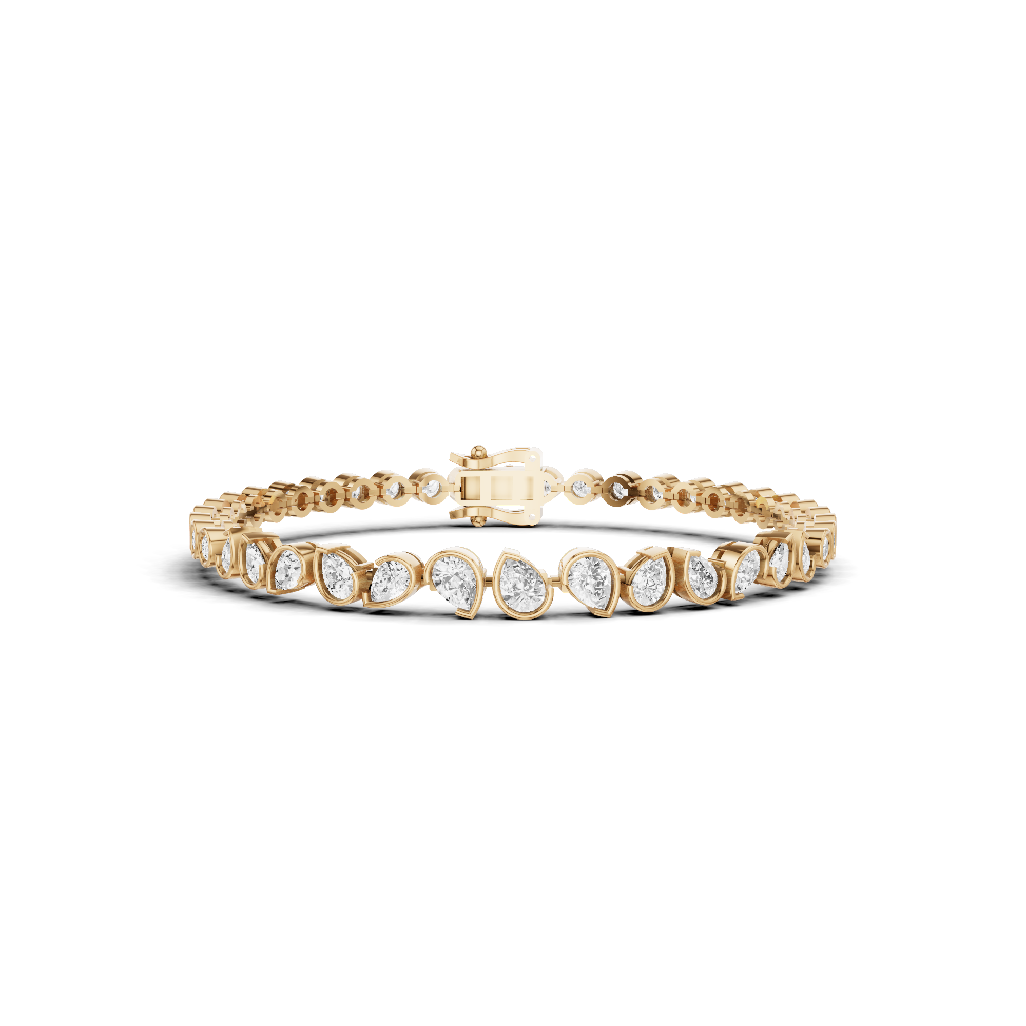 Duality Tennis Bracelet (Pear & Round) 4.29 CT