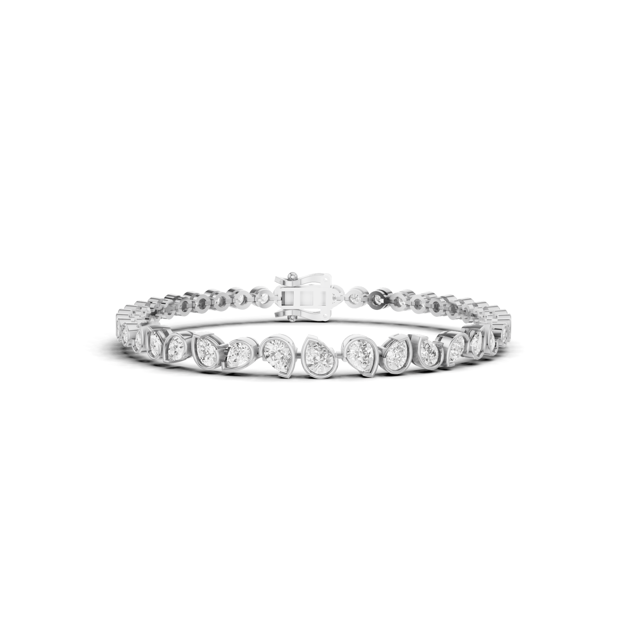 Duality Tennis Bracelet (Pear & Round) 4.29 CT
