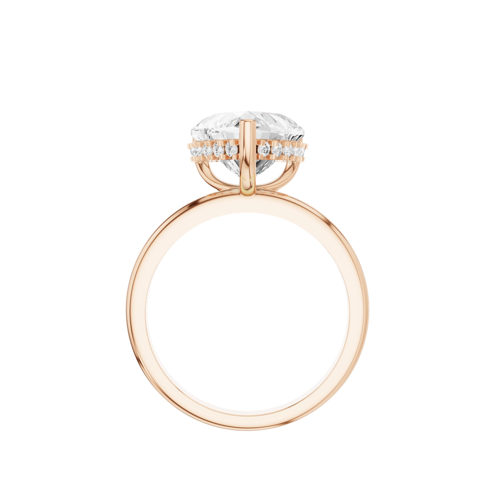 Romantic Heart Engagement Ring