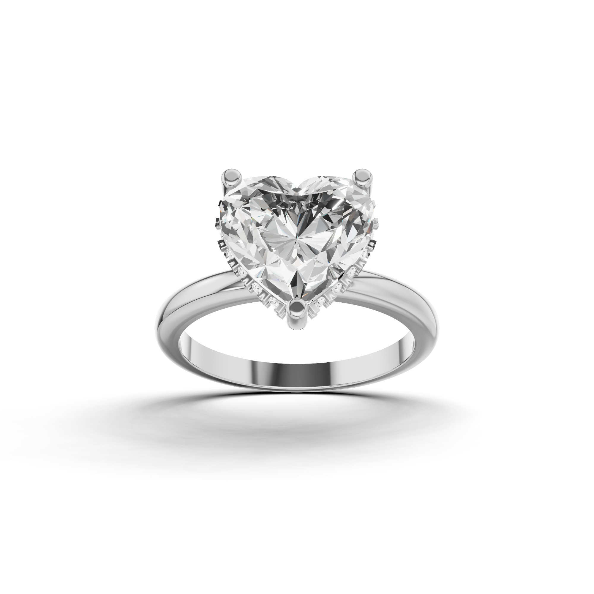 Romantic Heart Engagement Ring