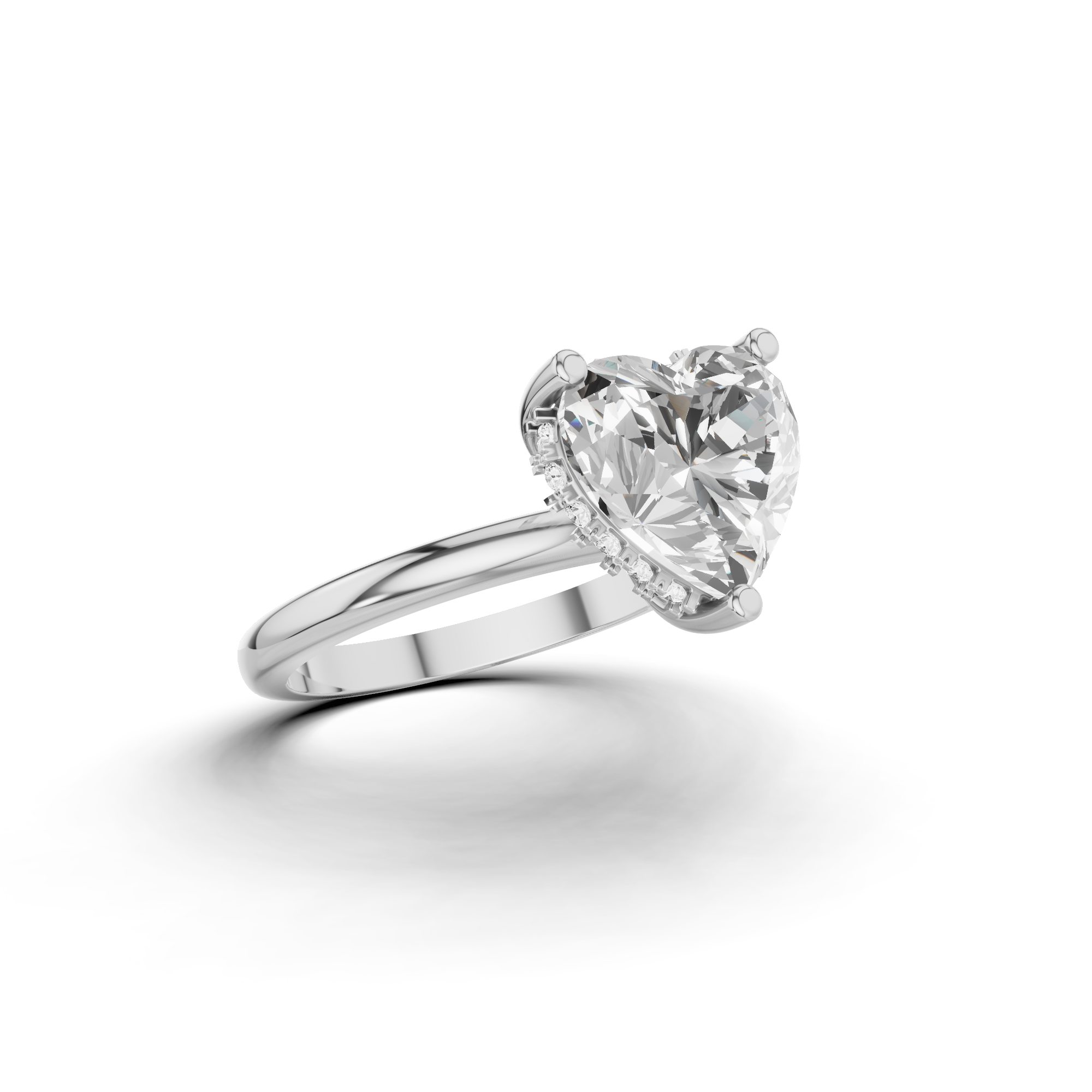 Romantic Heart Engagement Ring