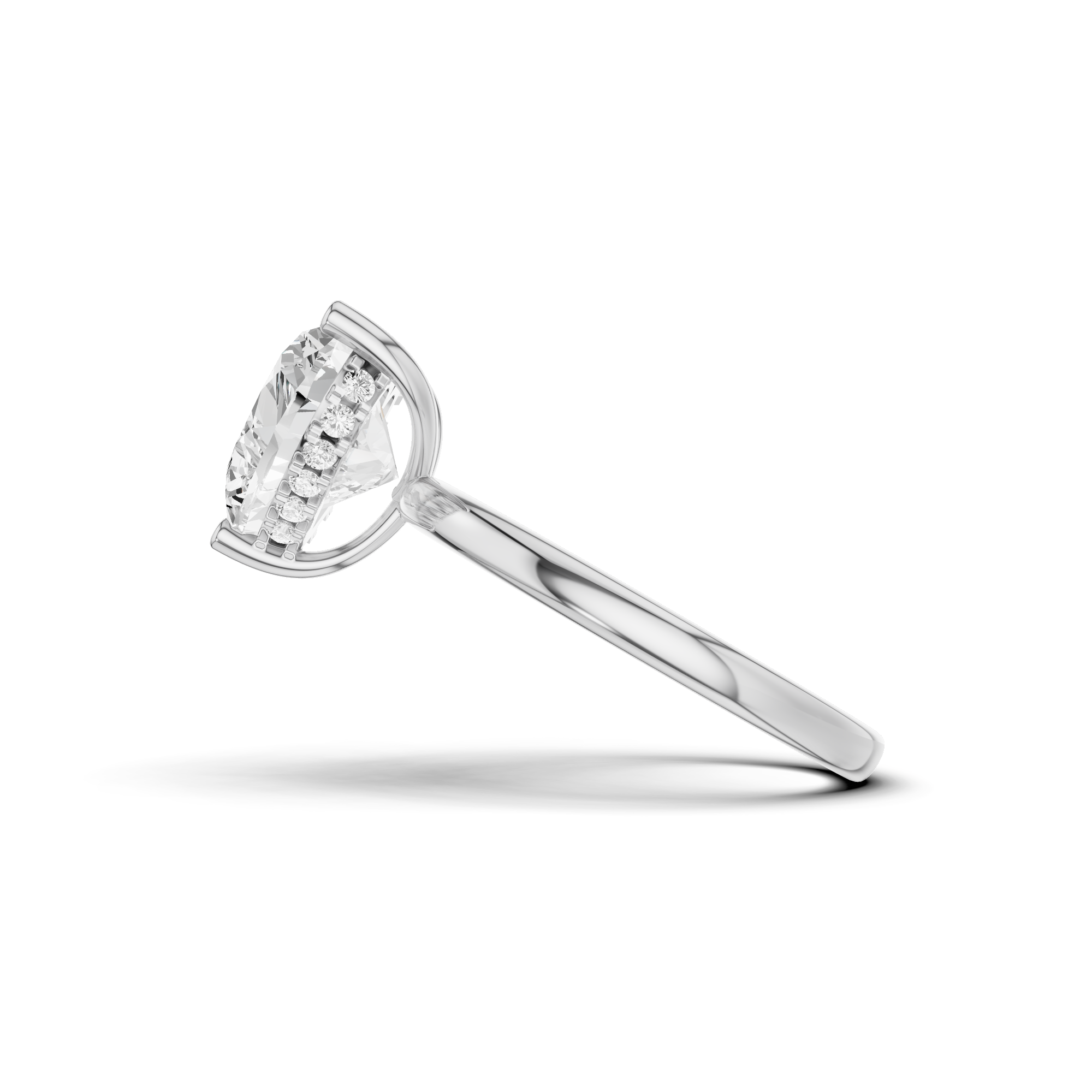 Romantic Heart Engagement Ring