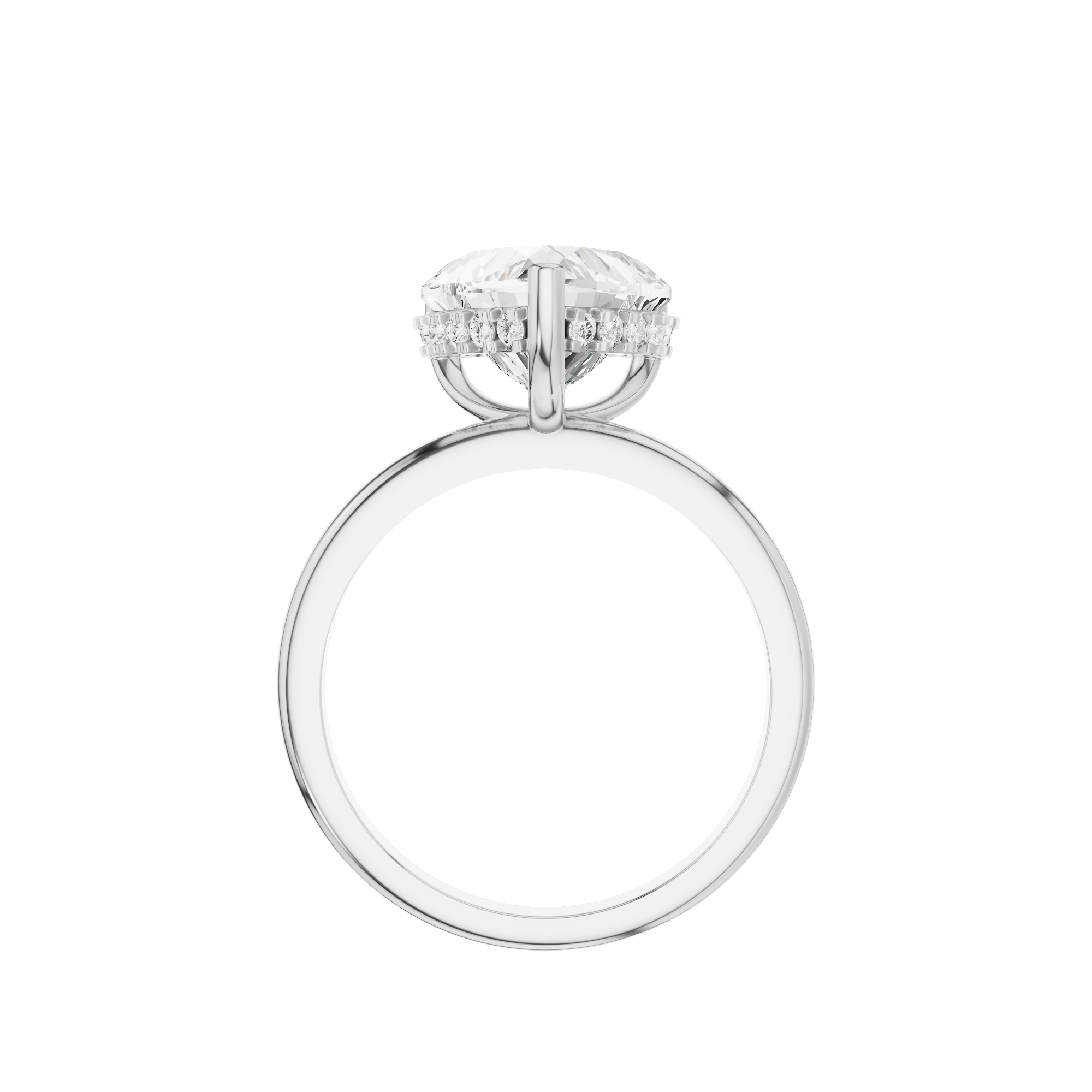 Romantic Heart Engagement Ring