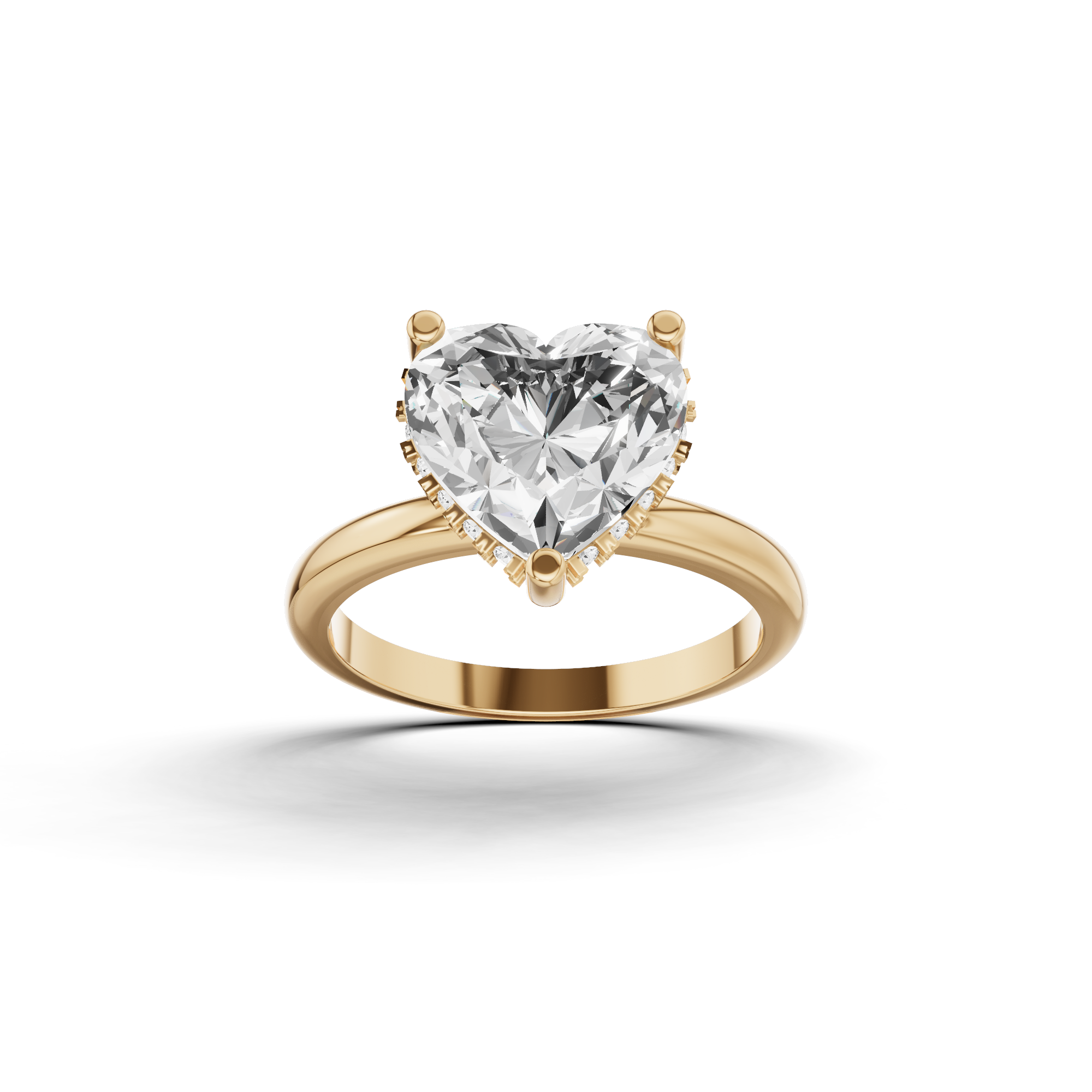Romantic Heart Engagement Ring